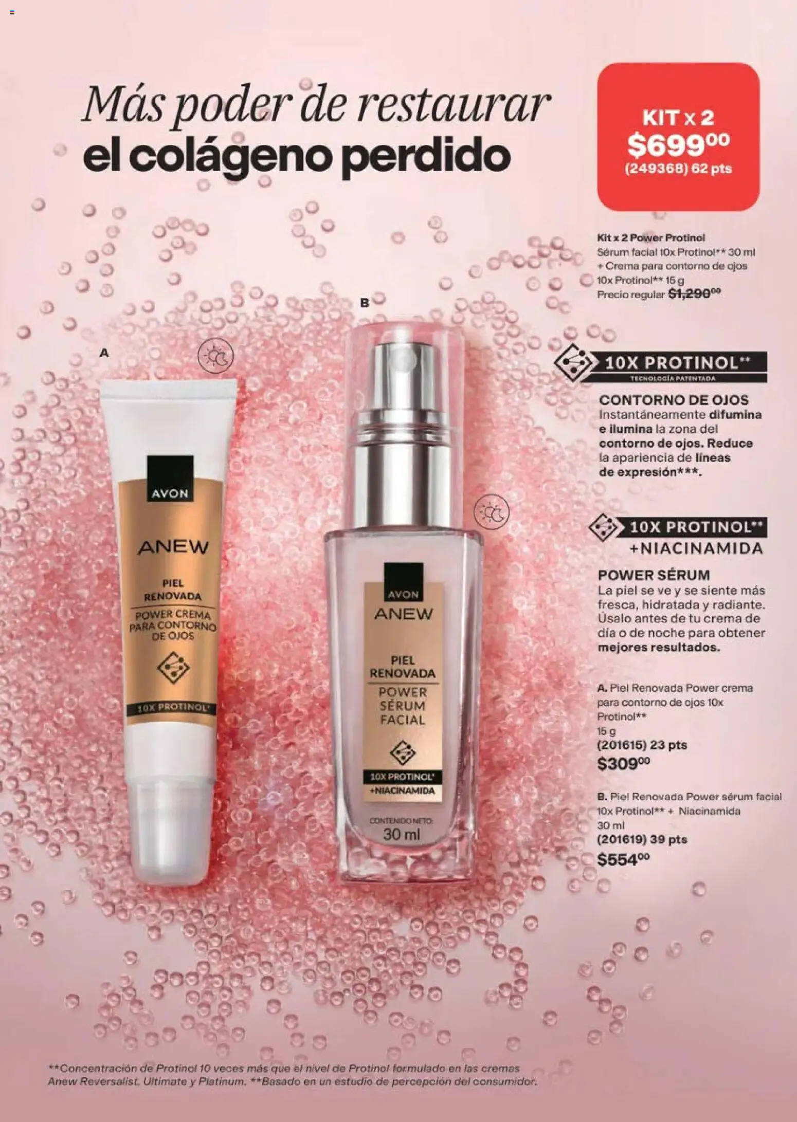 Nuevas ofertas de AVON válidas en toda la República Mexicana desde el 08.05.2026. ¡Encuentra las mejores ofertas en AVON campaña 8 2026! | Página: 124 | Productos: Contorno de ojos, Serum, Crema, Contorno