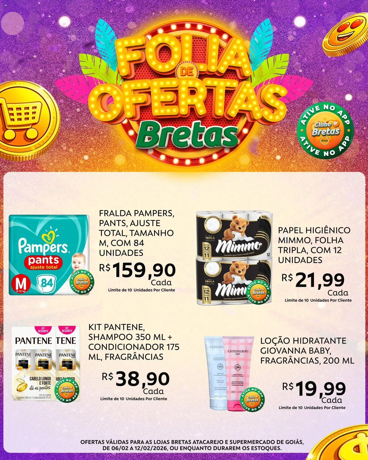 Bretas Folheto - válido de 06.02.2026 | Página: 6 | Produtos: Shampoo, Condicionador, Papel higiênico
