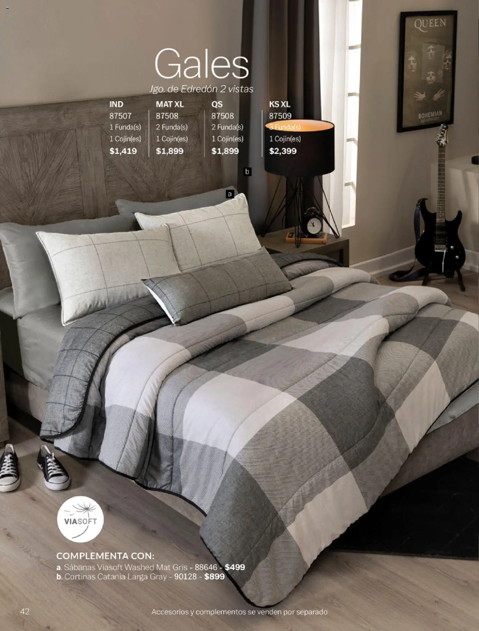 Nuevas ofertas de Vianney válidas en toda la República Mexicana desde el 06.03.2026. ¡Encuentra las mejores ofertas en Vianney catálogo Tu hogar, nuestra pasión! | Página: 44 | Productos: Sabanas, Cortinas