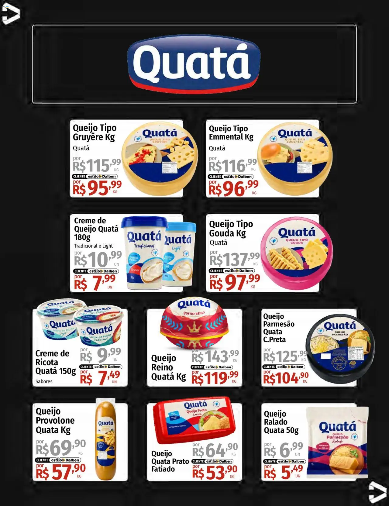 Supermercado Dalben Folheto - válido de 16.09.2025 | Página: 21 | Produtos: Queijo, Provolone, Gouda, Creme
