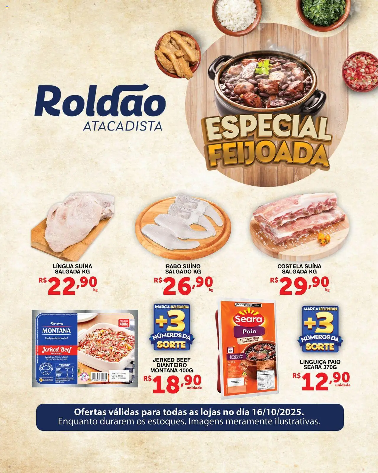 Roldão Folheto - válido de 16.10.2025 | Página: 1 | Produtos: Linguiça, Carne