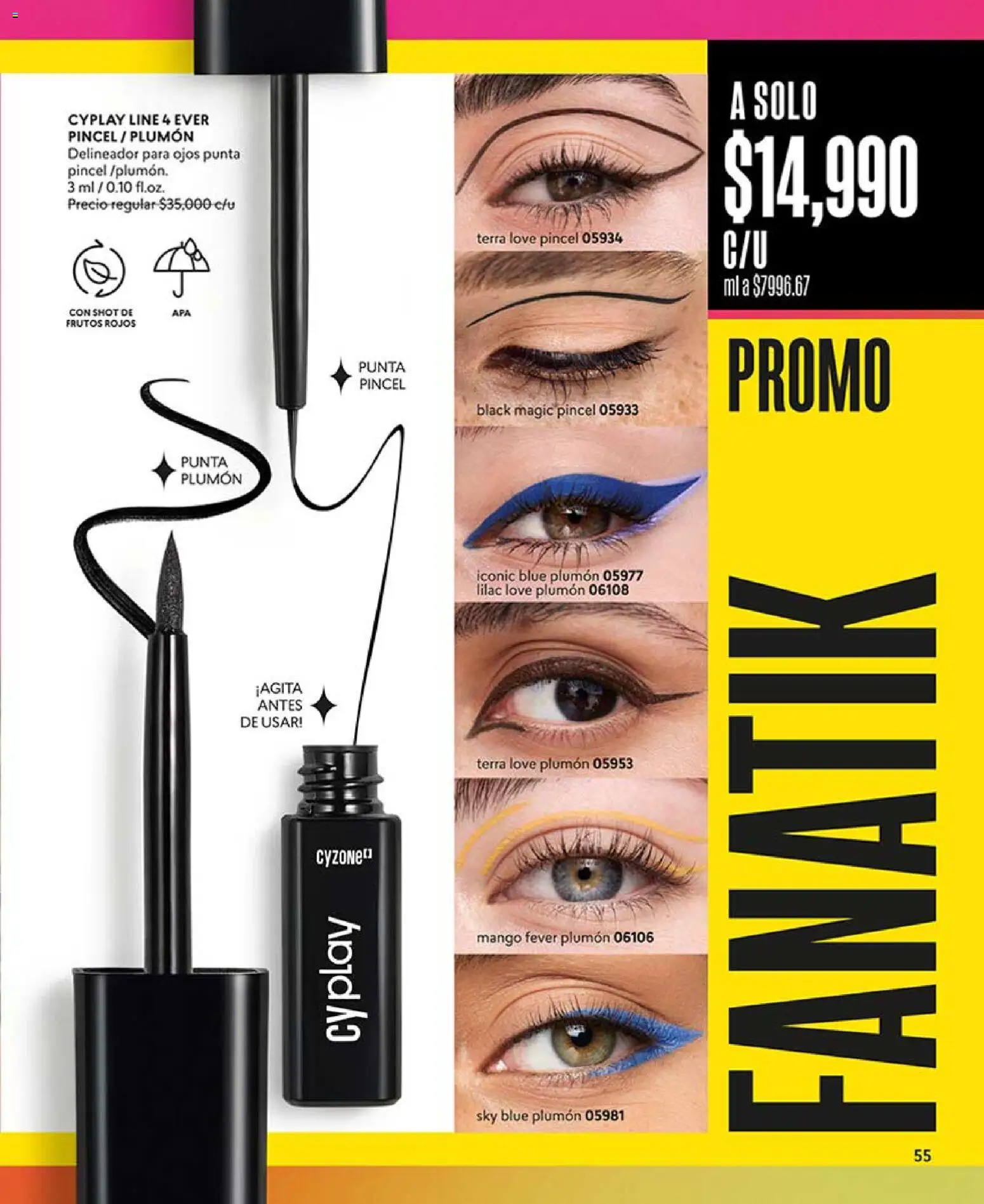 CyZone revista - valida desde el 01.05.2026 | Página: 55 | Productos: Mango, Delineador