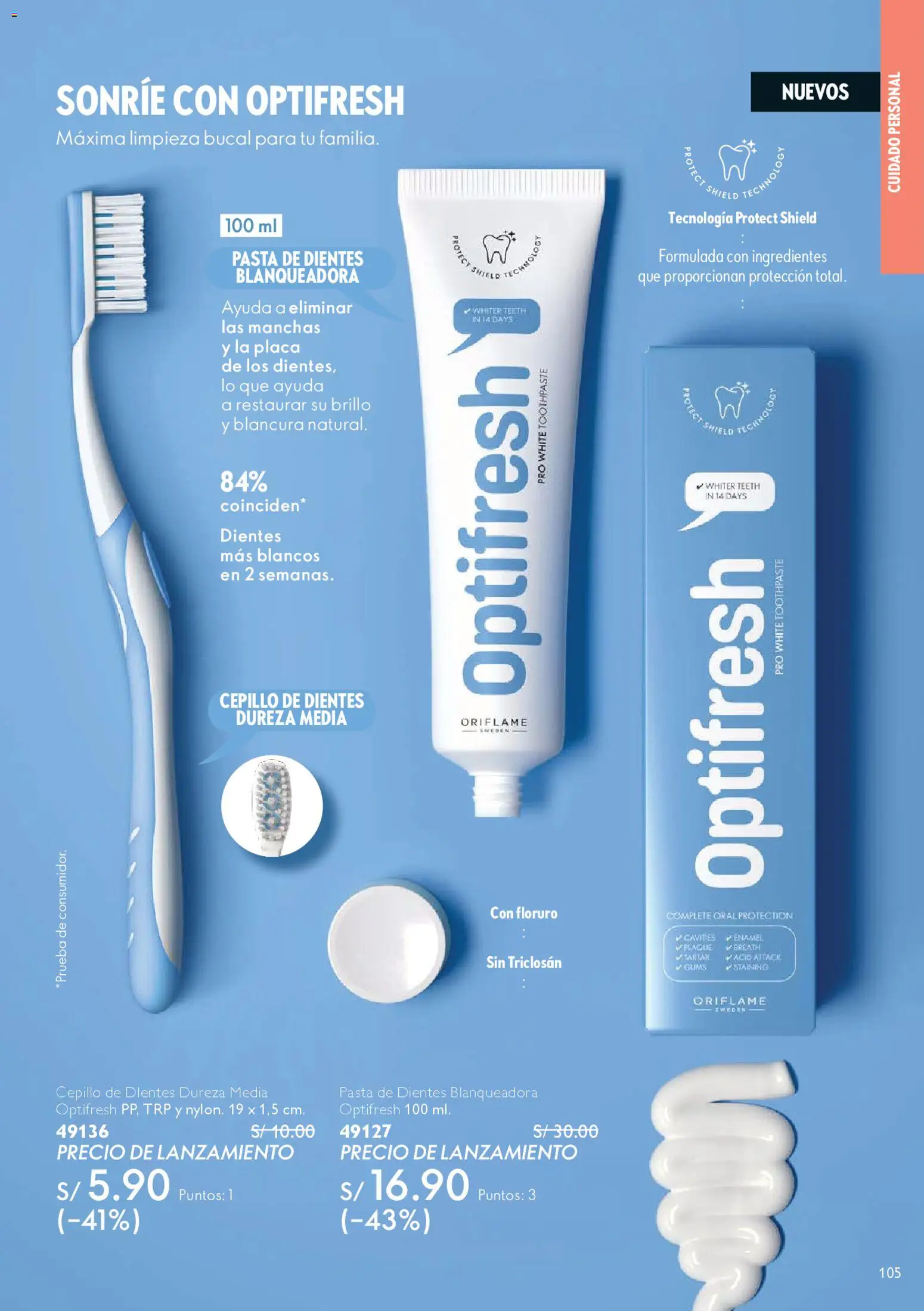 Catálogo Oriflame válido desde 18.04.2026 | Página: 105 | Productos: Cepillo de dientes, Pasta