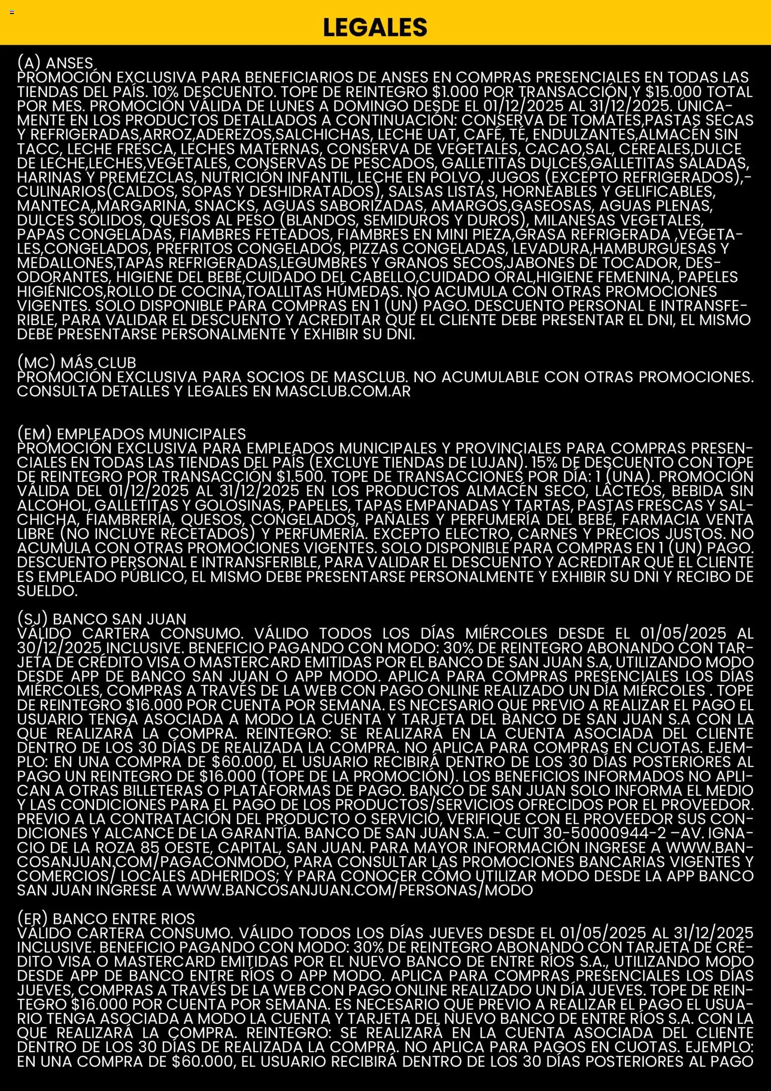 Changomas ofertas │ válido desde el 01.12.2025 | Página: 5 | Productos: Cartera, Banco, Galletitas, Pañales