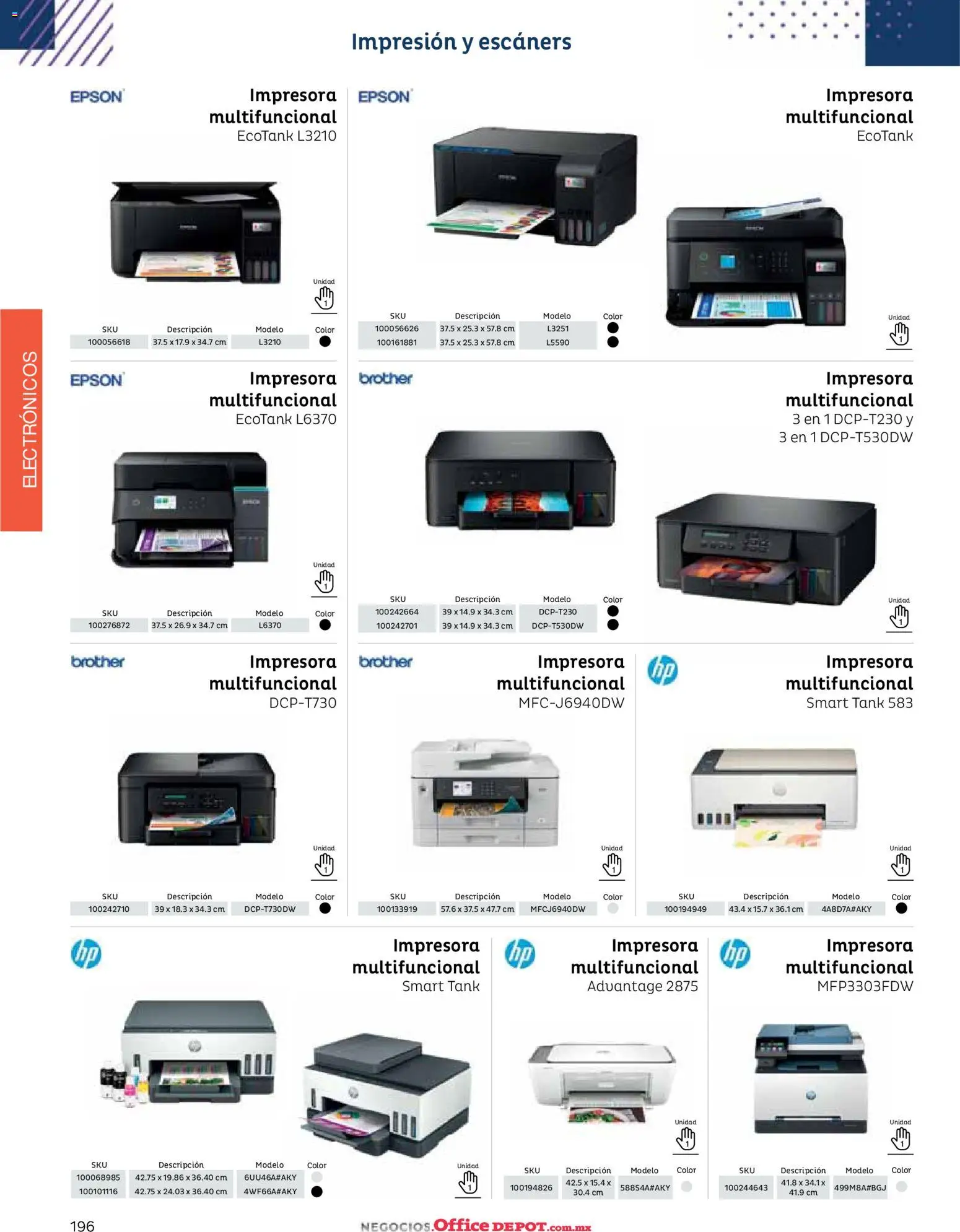 Nuevas ofertas de Office Depot válidas en toda la República Mexicana desde el 12.01.2026. ¡Encuentra las mejores ofertas en Office Depot catálogo 2026! | Página: 198 | Productos: Impresora