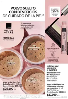 Vista previa Catálogo AVON Campaña 4/2026 válido desde el 01.04.2026 | Página: 39 | Productos: Maquillaje, Polvo, Serum, Máscara