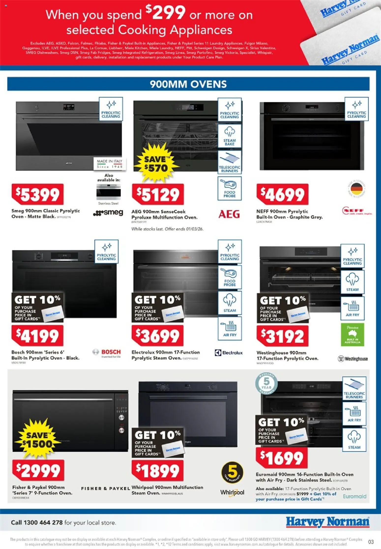 Harvey Norman catalogue - valid from 20.02.2026 | Page: 3 | Products: Accessories, Laundry, Oven