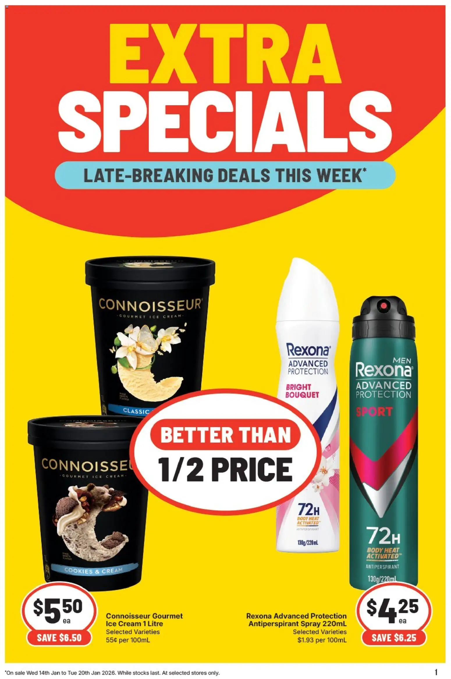 IGA catalogue - valid from 14.01.2026 | Page: 2 | Products: Antiperspirant, Cream, Ice cream