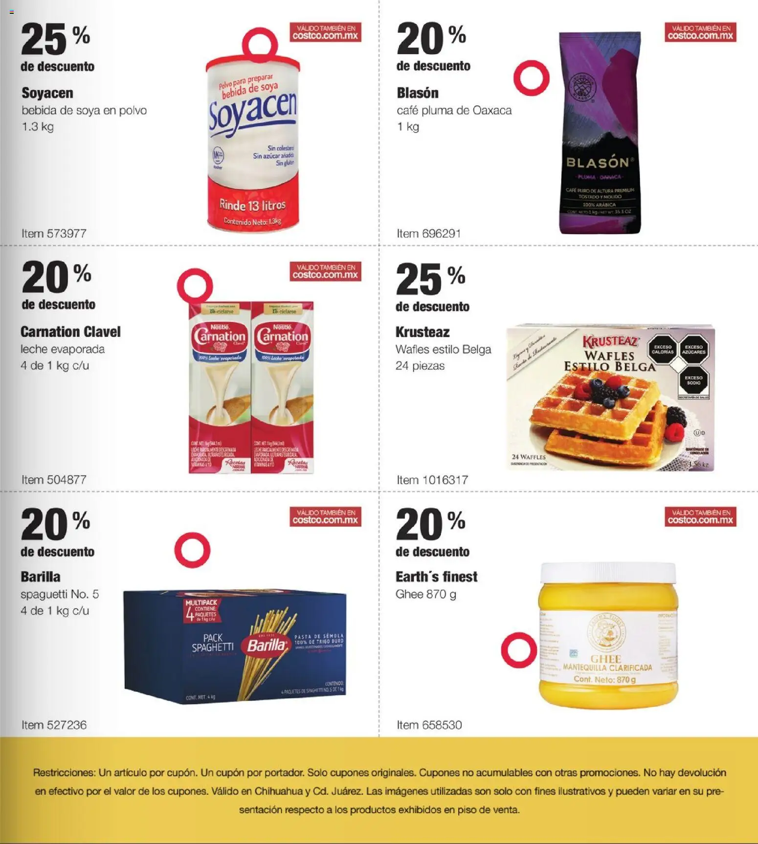 Nuevas ofertas de Costco válidas en toda la República Mexicana desde el 27.10.2025. ¡Encuentra las mejores ofertas en Costco catálogo Siete días de Treasure Hunt Fest! | Página: 9 | Productos: Azúcar, Mantequilla, Café, Pasta