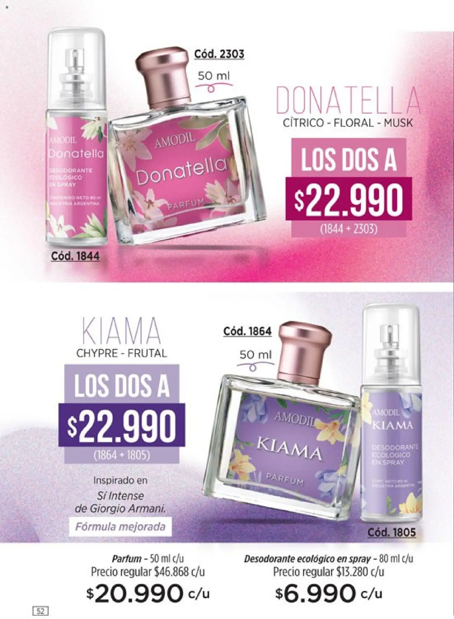 Catálogo Amodil Campaña 3 │ válido desde el 01.03.2026 | Página: 52 | Productos: Caso, Desodorante