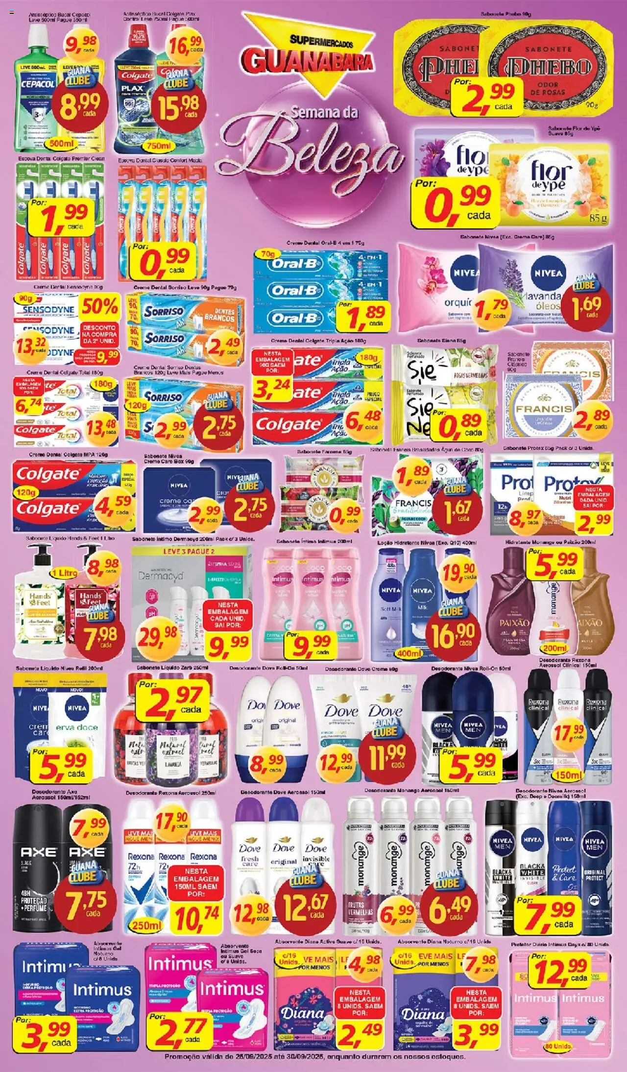 Supermercados Guanabara Folheto - válido de 25.09.2025 | Página: 12 | Produtos: Perfume, Desodorante, Sabonete, Creme dental
