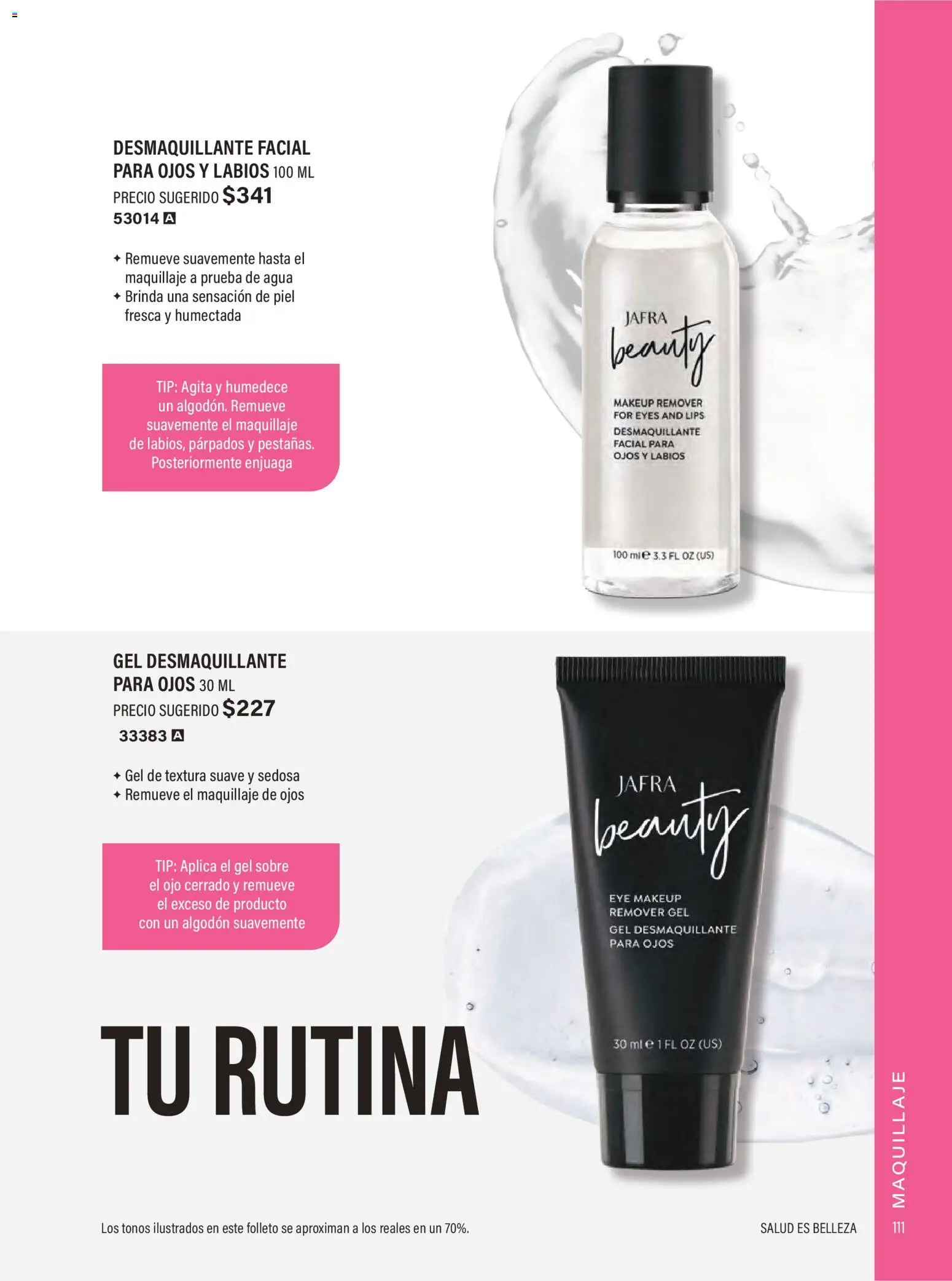 Nuevas ofertas de JAFRA válidas en toda la República Mexicana desde el 01.02.2026. ¡Encuentra las mejores ofertas en JAFRA catálogo Organizador de Ventas! | Página: 109 | Productos: Agua, Desmaquillante, Algodón, Maquillaje