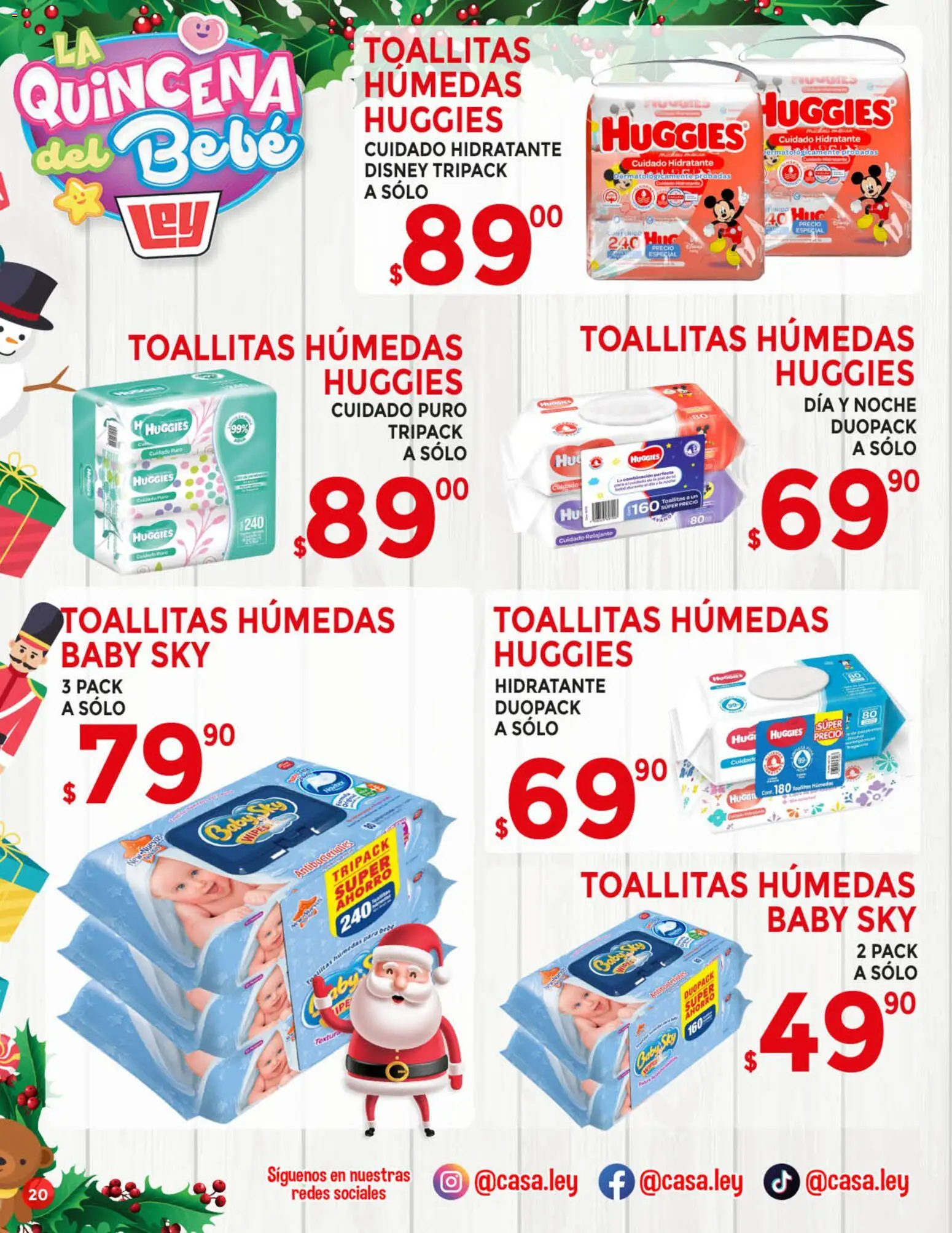 Nuevas ofertas de Casa Ley válidas en toda la República Mexicana desde el 28.11.2025. ¡Encuentra las mejores ofertas en Casa Ley folleto Quincena del Bebé! | Página: 19 | Productos: Toallitas húmedas