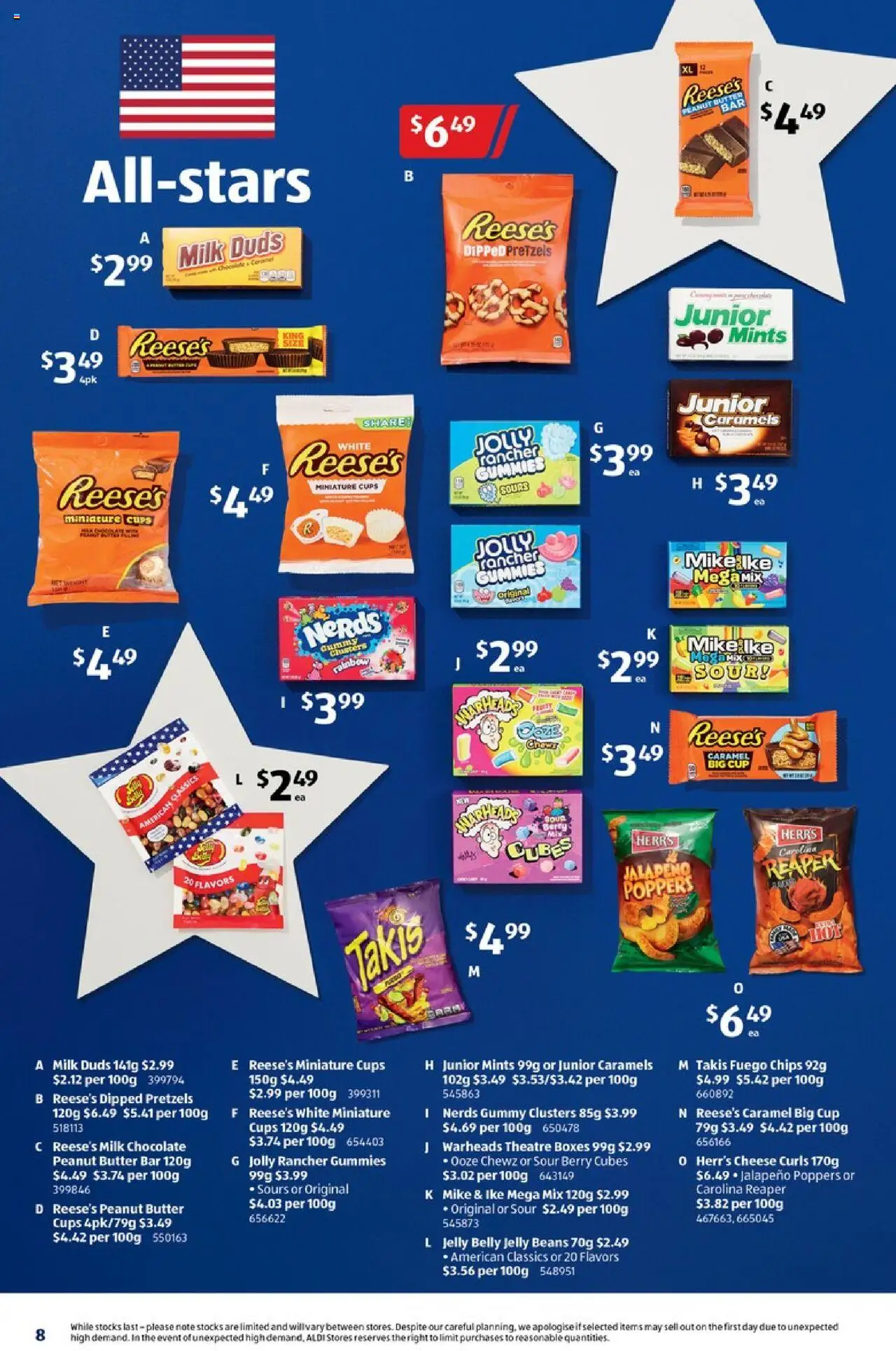 Aldi catalogue - valid from 25.06.2025 | Page: 8 | Products: Cups, Chocolate, Chips, Pretzels