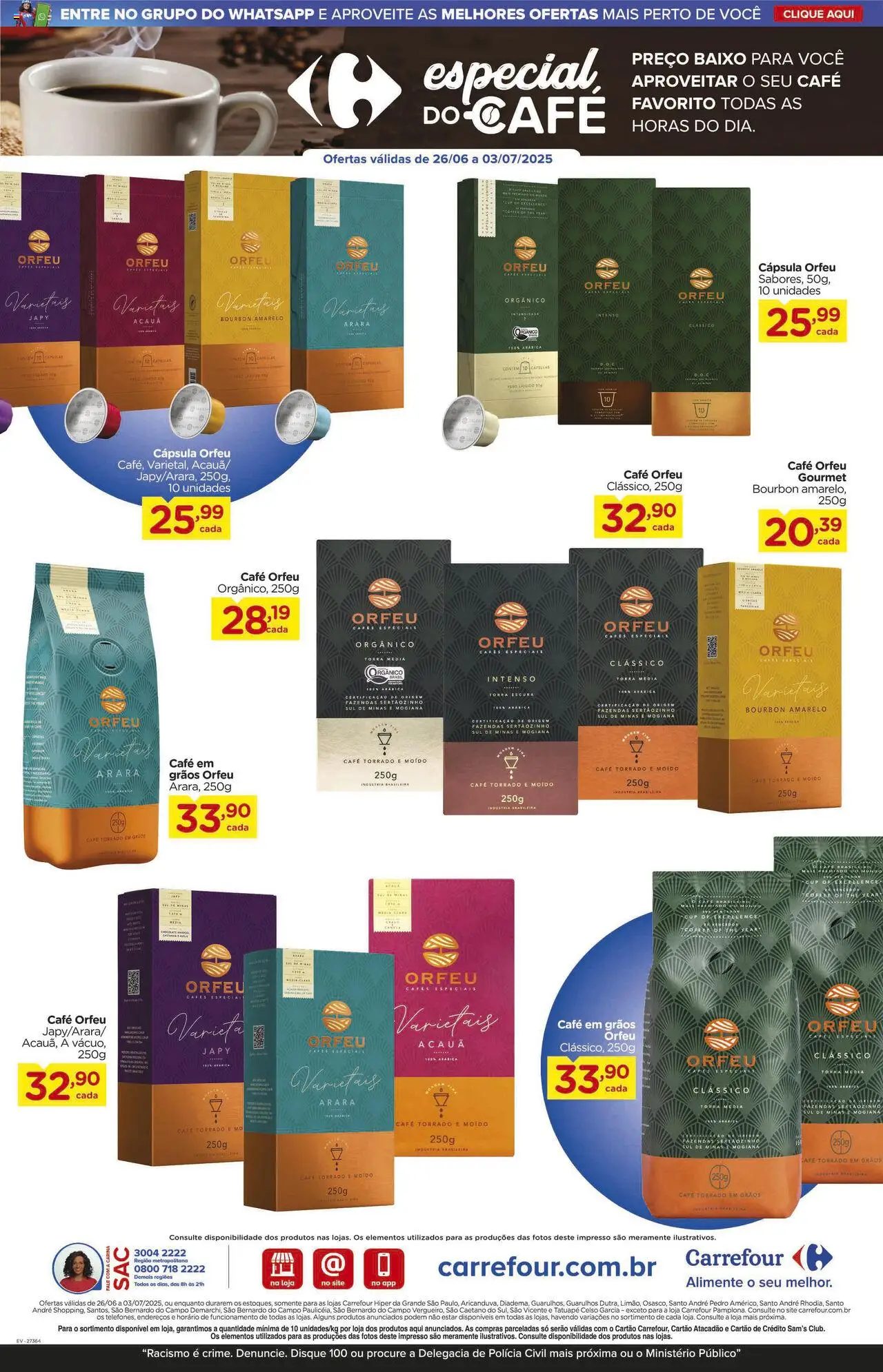 Carrefour Folheto - válido de 26.06.2025 | Página: 13 | Produtos: Café, Bourbon, Baixo