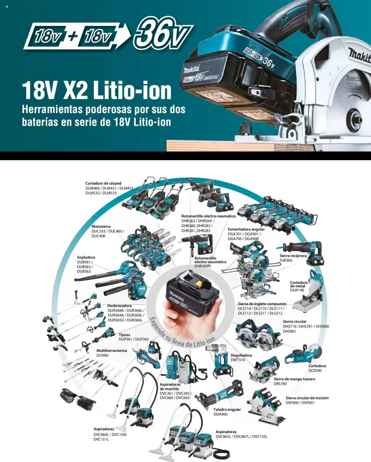 Nuevas ofertas de Makita válidas en toda la República Mexicana desde el 17.04.2024. ¡Encuentra las mejores ofertas en Makita catálogo ! | Página: 41 | Productos: Mango, Taladro, Cortadora de cesped, Motosierra