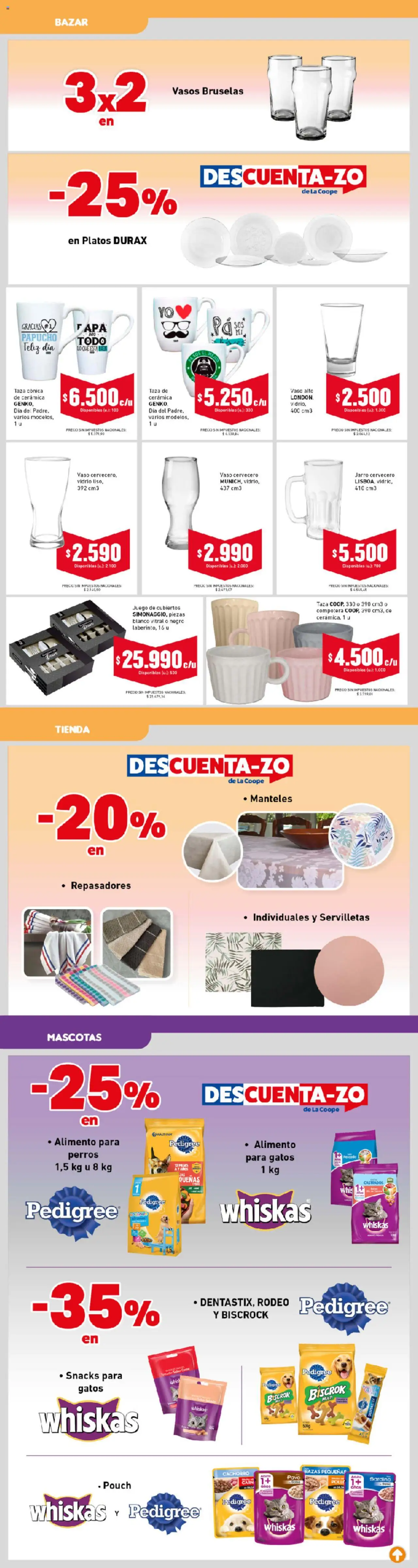 Cooperativa Obrera catálogo │ válido desde el 29.05.2025 | Página: 8 | Productos: Compotera, Servilletas, Taza, Vasos