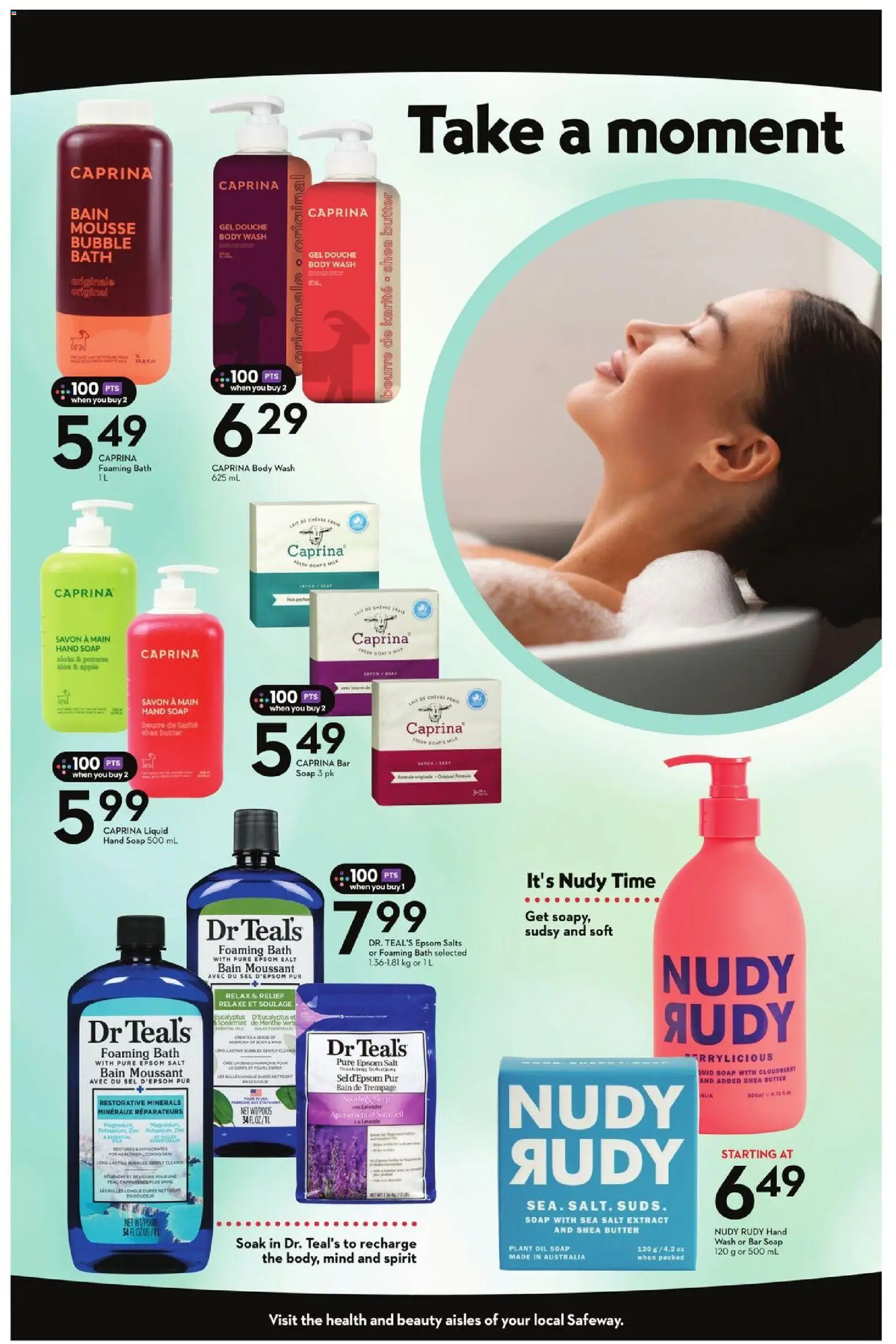 Safeway flyer valid from 12.02.2026 | Page: 5 | Products: Soap, Body wash, Milk, Butter