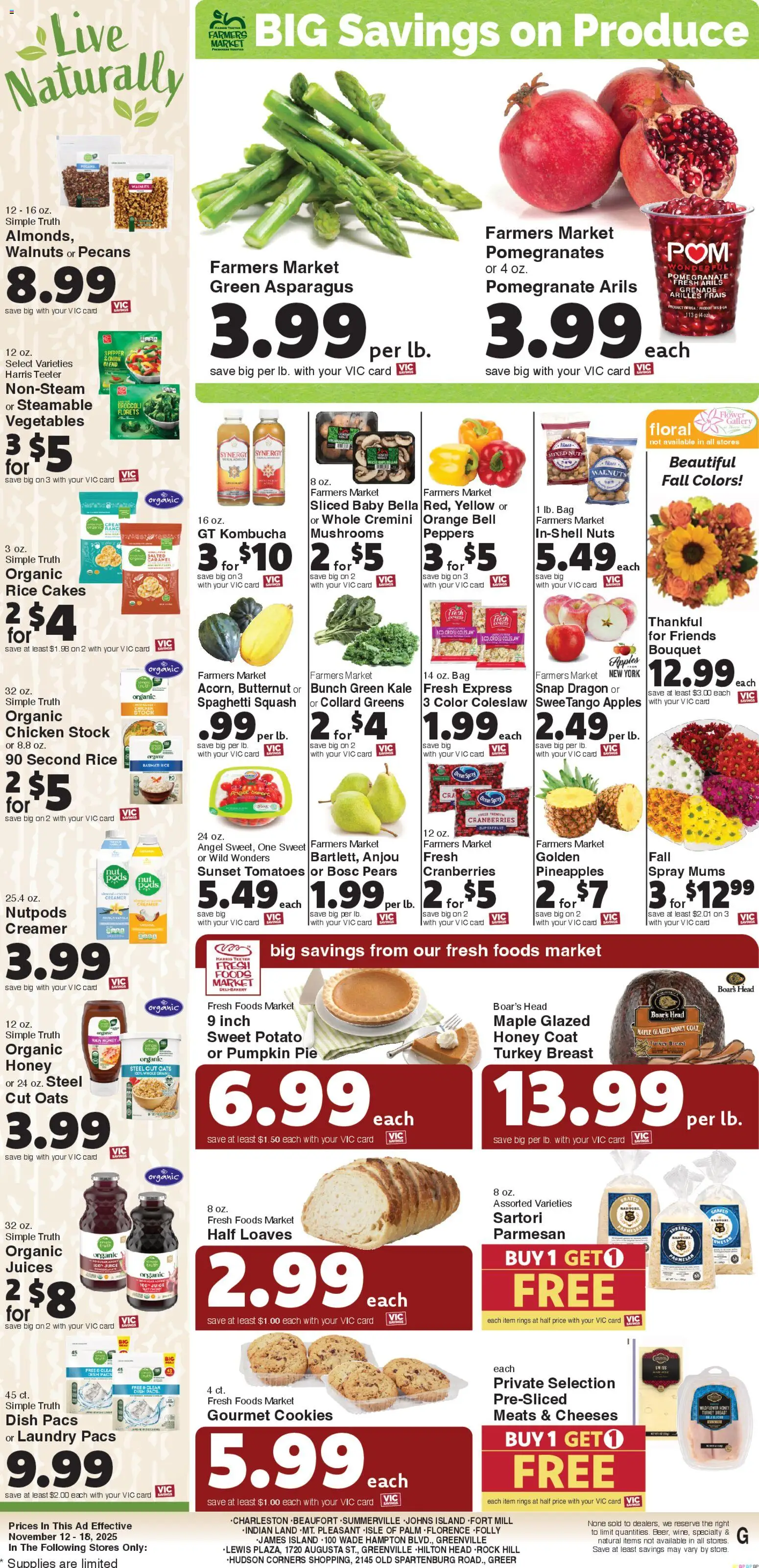 Harris Teeter Weekly Ad - SC - valid from 12.11.2025 | Page: 11 | Products: Squash, Rice, Coat, Vegetables