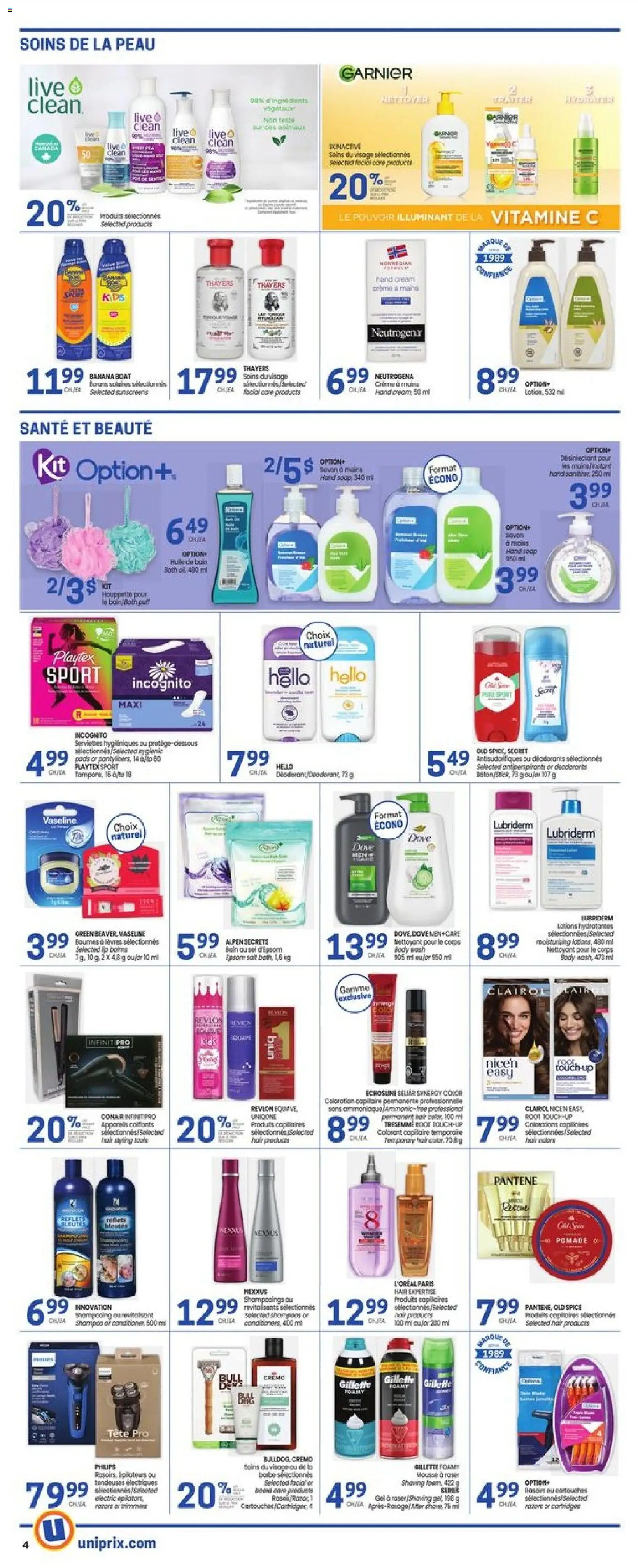 Uniprix flyer valid from 25.12.2025 | Page: 6 | Products: Cream, Shampoo, Hand cream, Body wash
