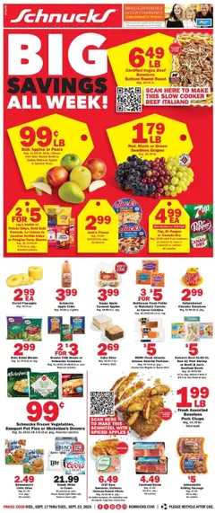 Preview of Schnucks weekly ads valid from 17.09.2025