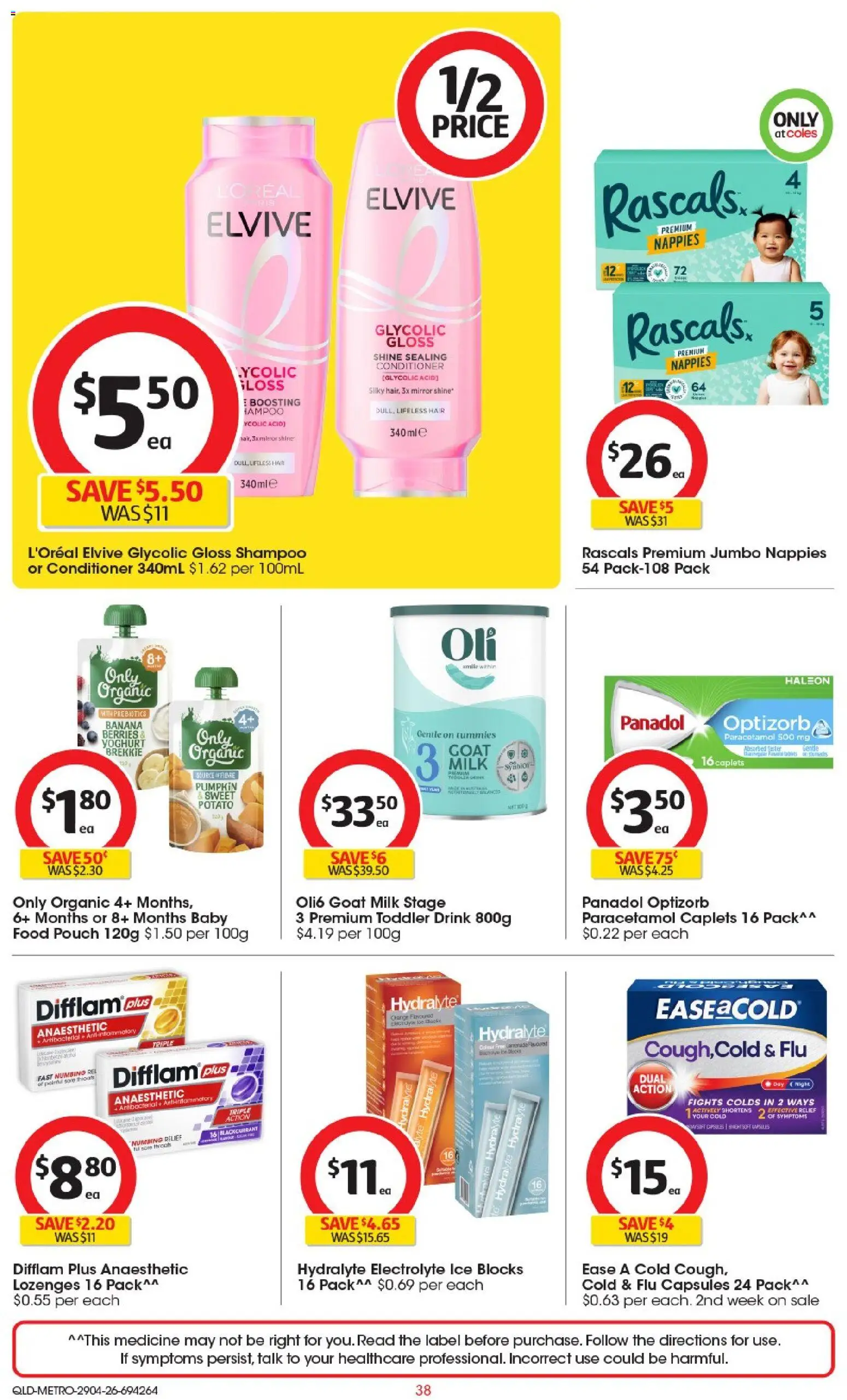 Coles catalogue - valid from 29.04.2026 | Page: 38 | Products: Mirror, Milk, Shampoo, Conditioner