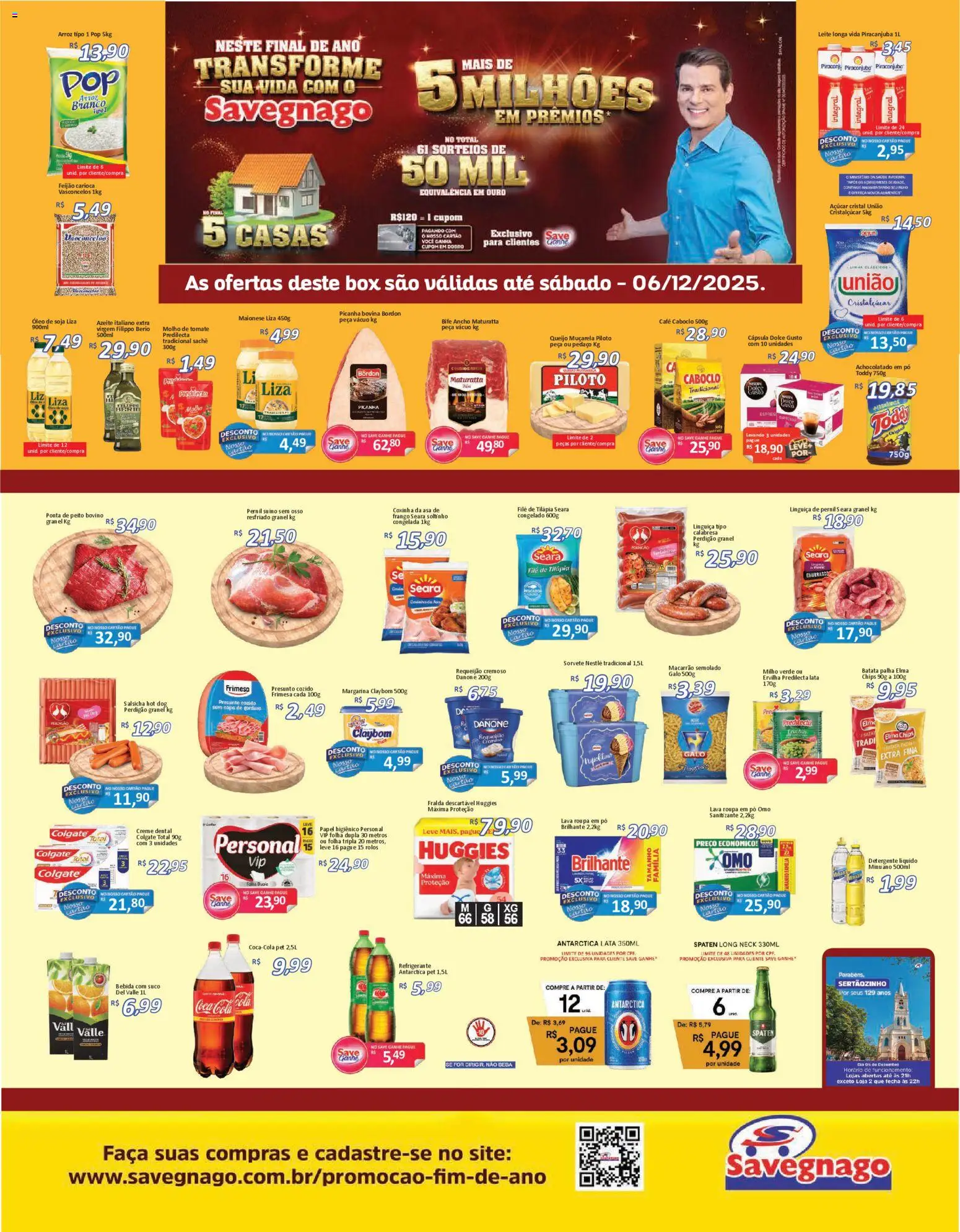 Savegnago Folheto - válido de 04.12.2025 | Página: 1 | Produtos: Creme, Sorvete, Maionese, Soja