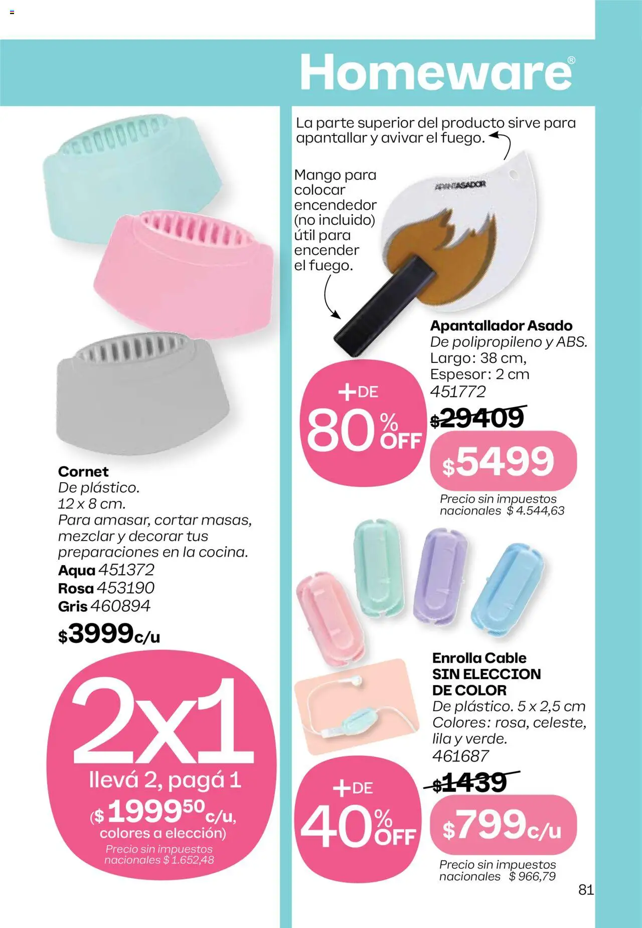 Tupperware Folleto │ válido desde el 08.09.2025 | Página: 82 | Productos: Cornet, Cable, Encendedor, Mango