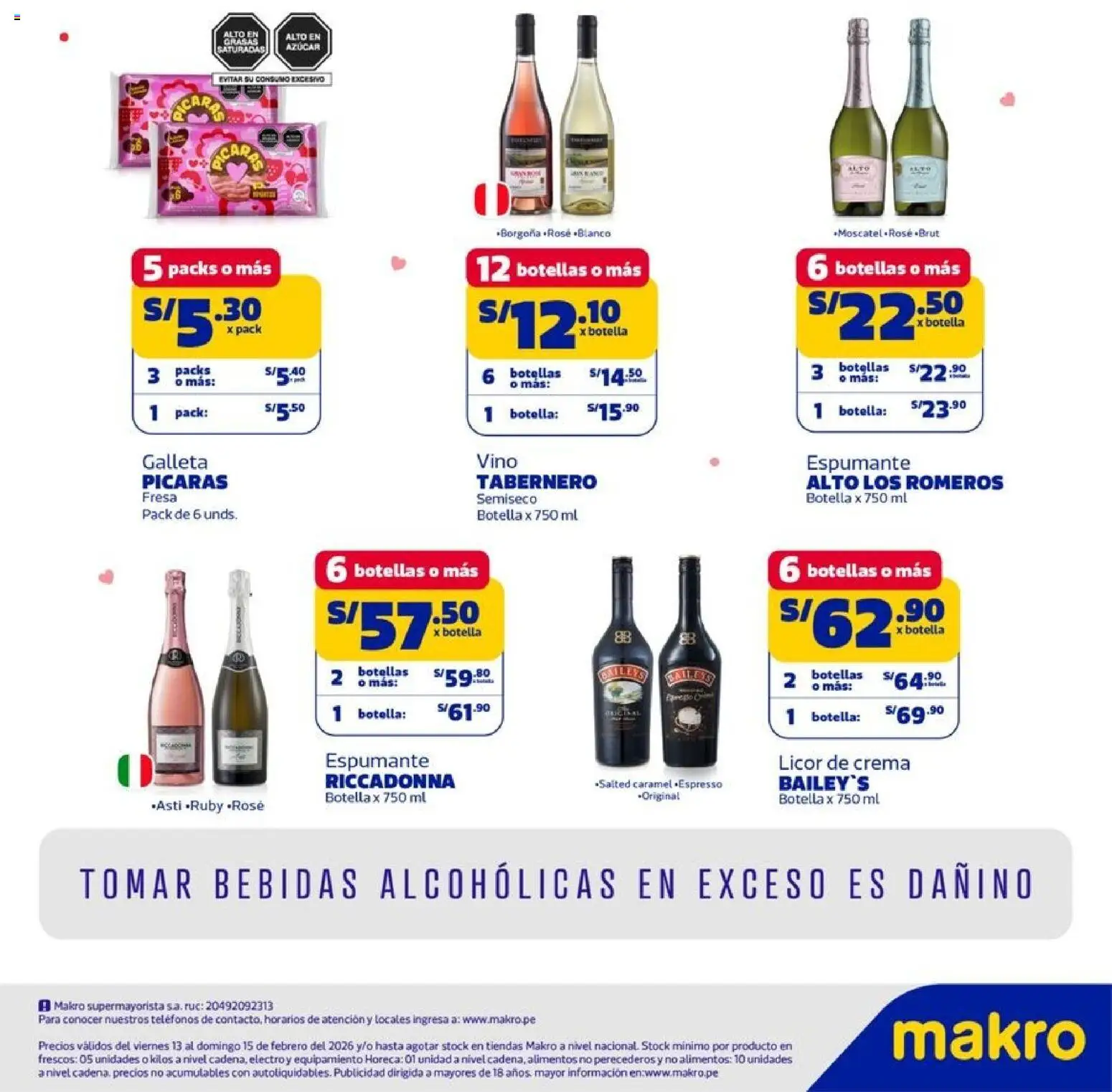 Catálogo Makro válido desde 13.02.2026 | Página: 2 | Productos: Vino, Crema