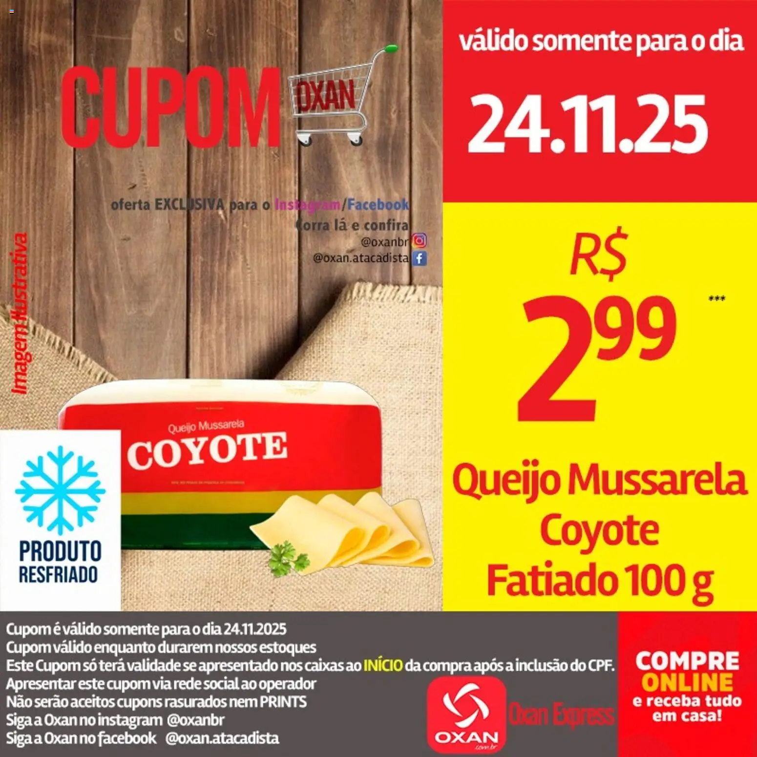 Oxan Atacadista Folheto - válido de 24.11.2025 | Página: 3 | Produtos: Queijo, Mussarela