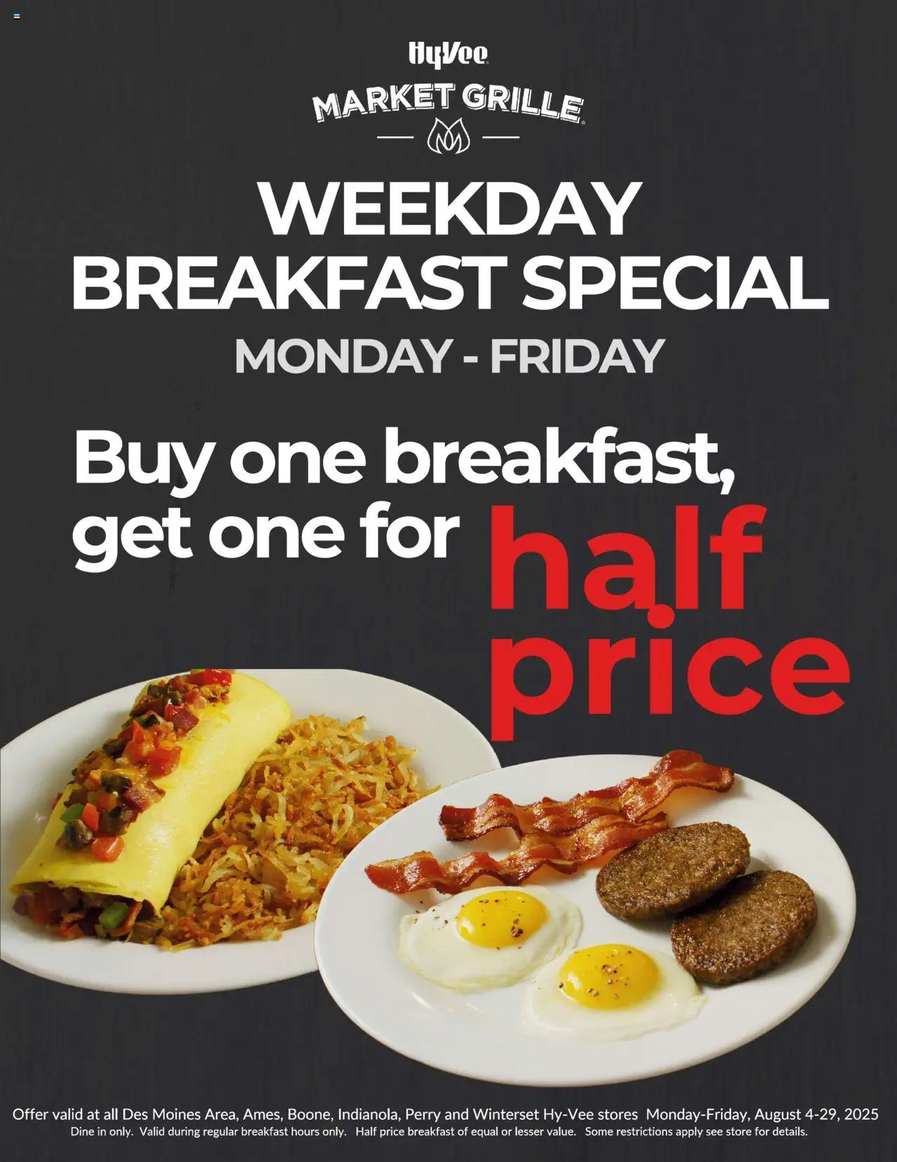 HyVee Weekday Breakfast Special - valid from 04.08.2025 | Page: 1