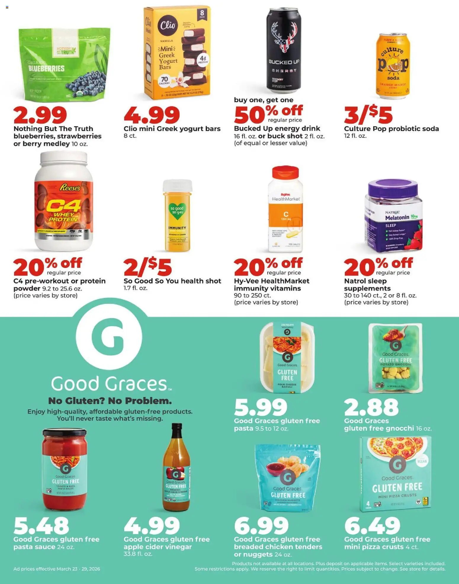 HyVee Weekly Ad - valid from 23.03.2026 | Page: 30 | Products: Vinegar, Powder, Strawberries, Sauce