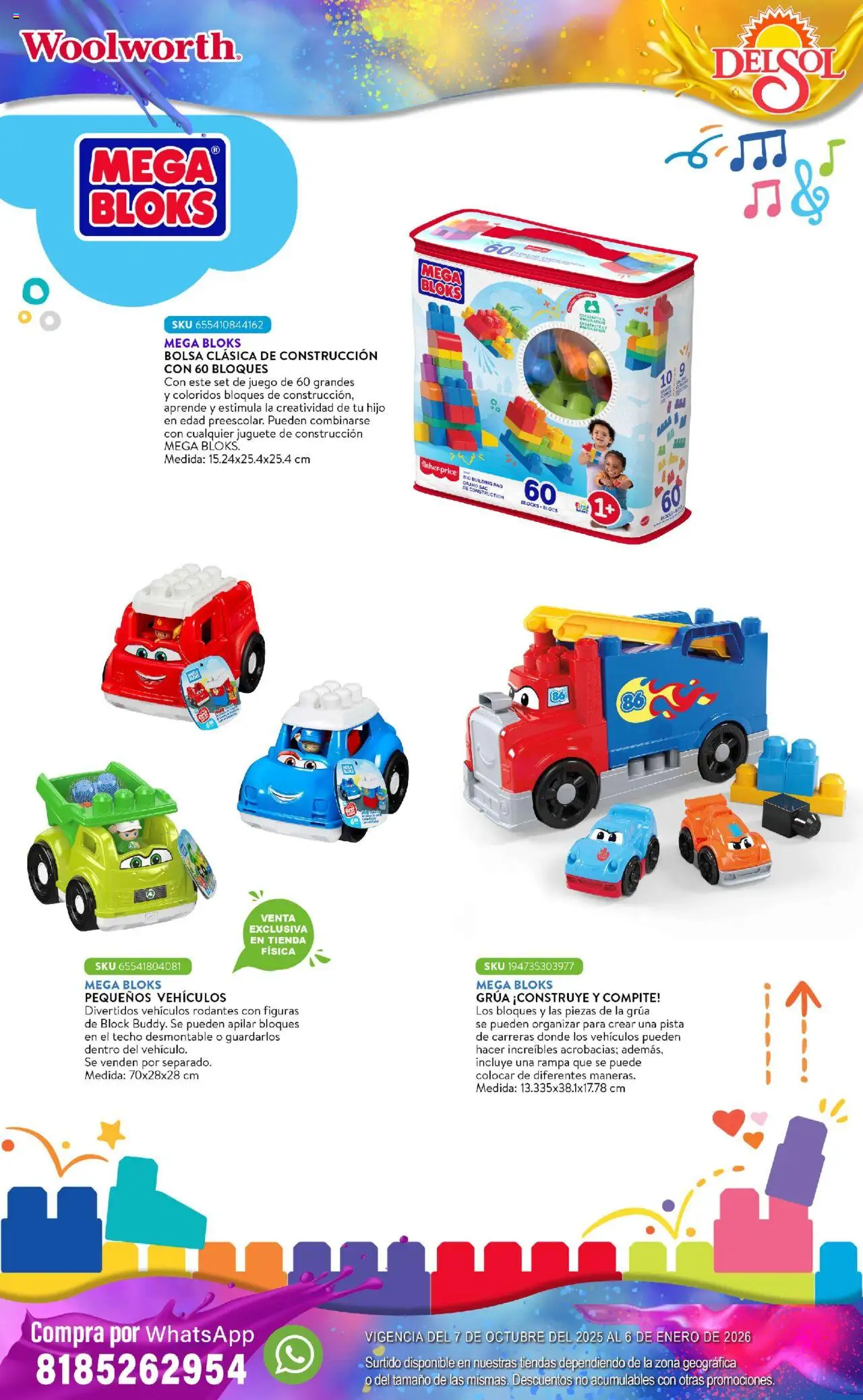 Nuevas ofertas de Del Sol y Woolworth válidas en toda la República Mexicana desde el 07.10.2025. ¡Encuentra las mejores ofertas en Del Sol y Woolworth - Catálogo Castillo Del Juguete! | Página: 16 | Productos: Bolsa, Juego