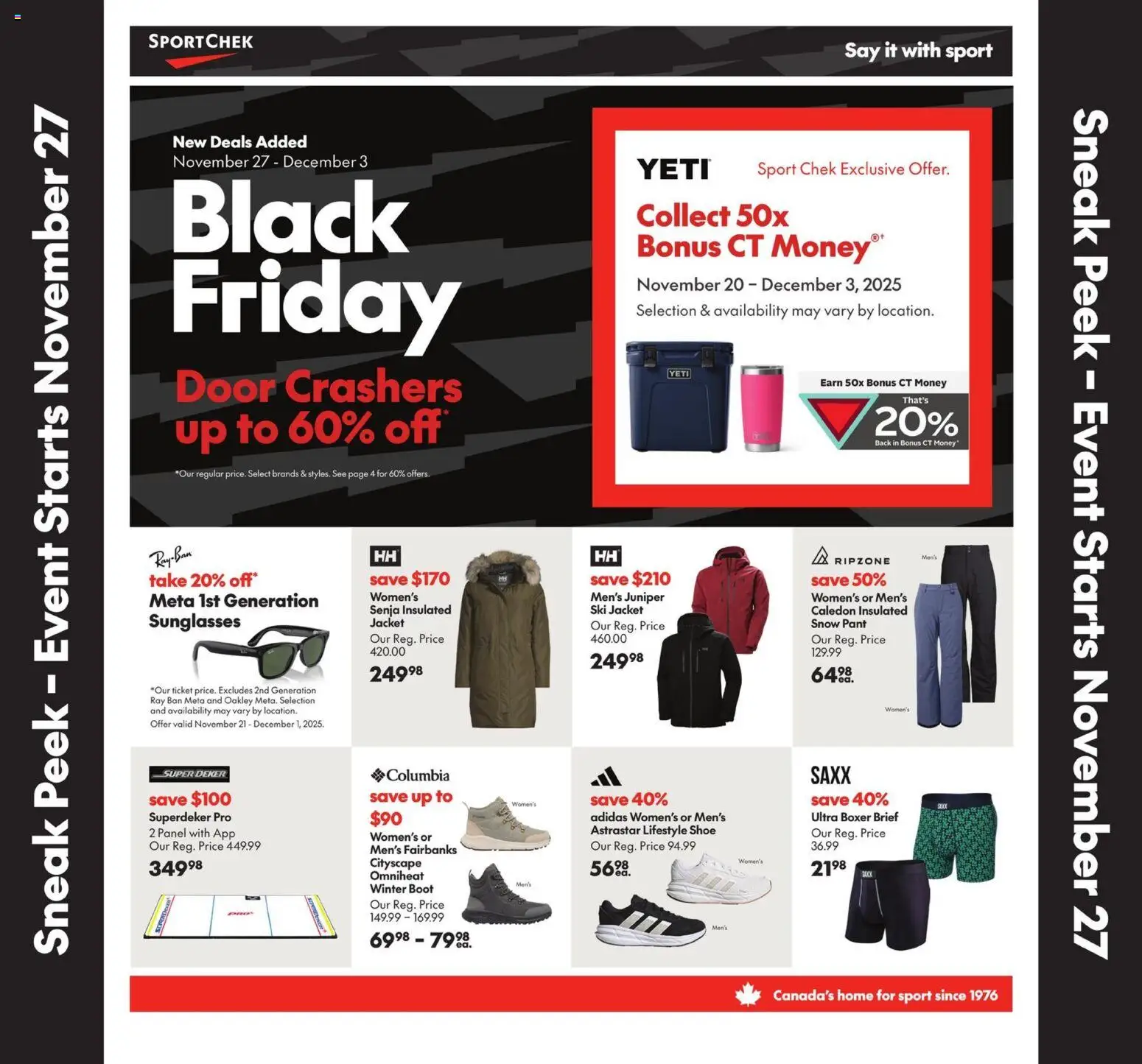 Sport Chek flyer valid from 27.11.2025 | Page: 1 | Products: Jacket