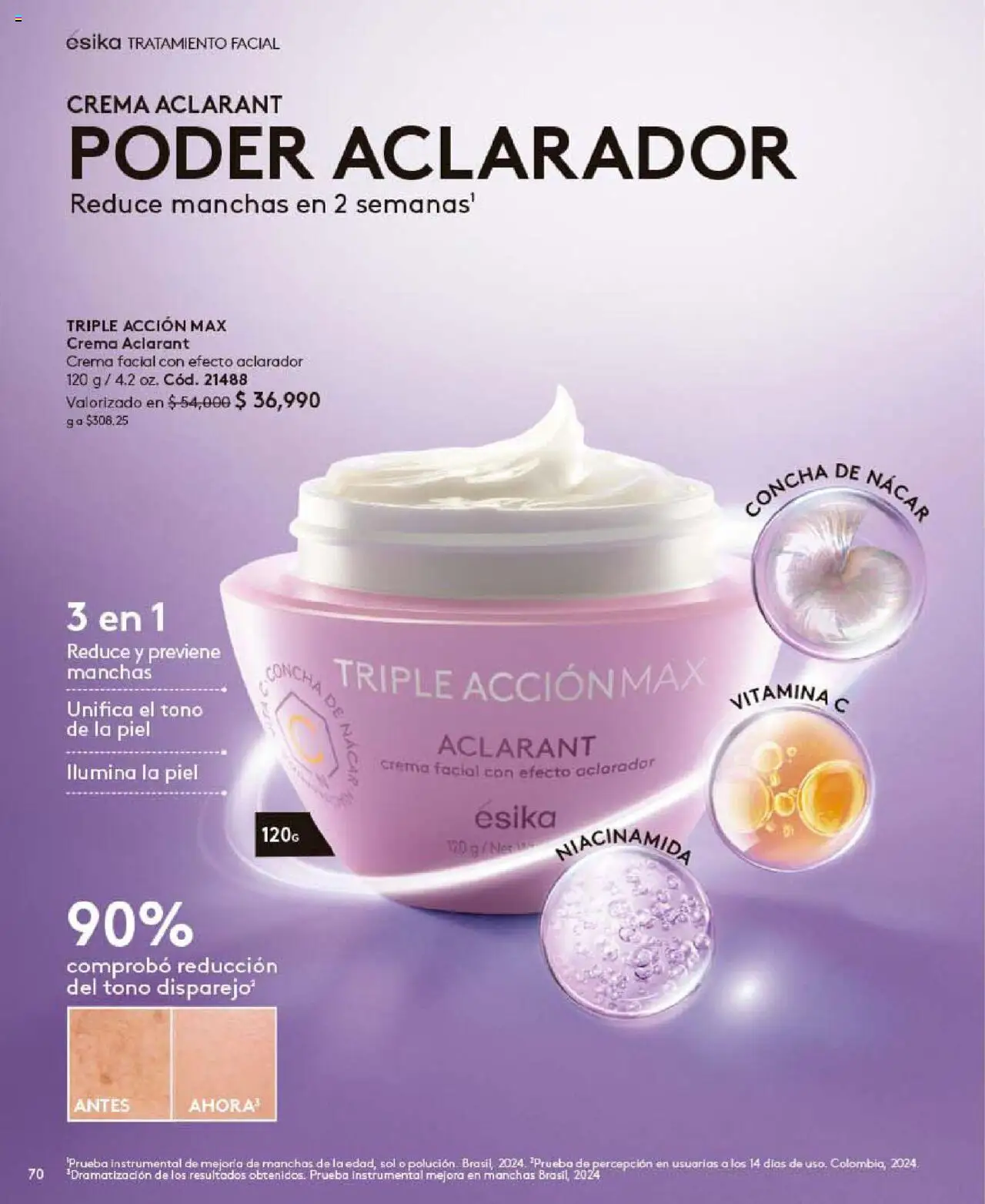 Ésika revista - valida desde el 24.09.2025 | Página: 70 | Productos: Crema