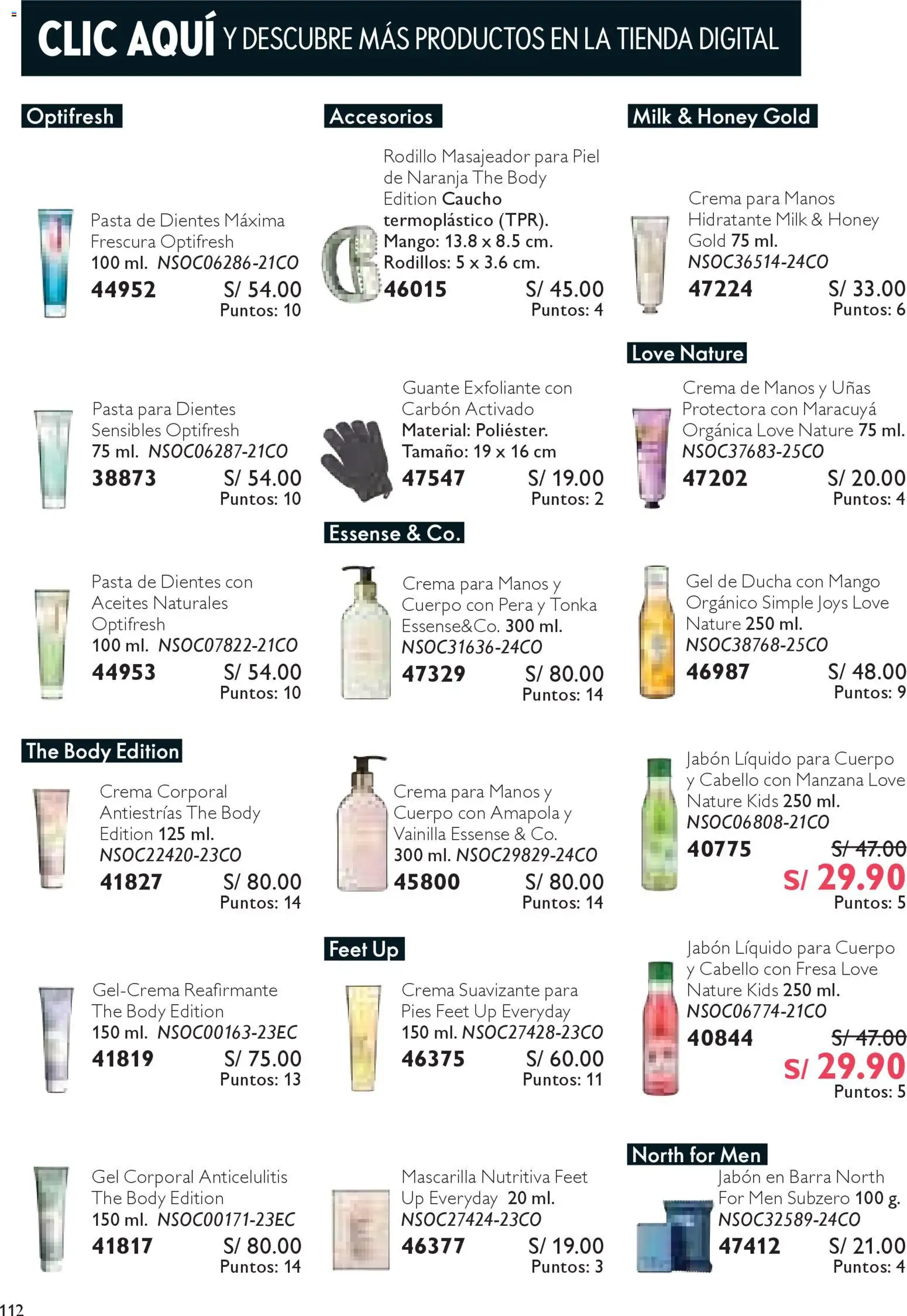 Catálogo Oriflame válido desde 15.11.2025 | Página: 112 | Productos: Exfoliante, Ducha, Pasta, Crema