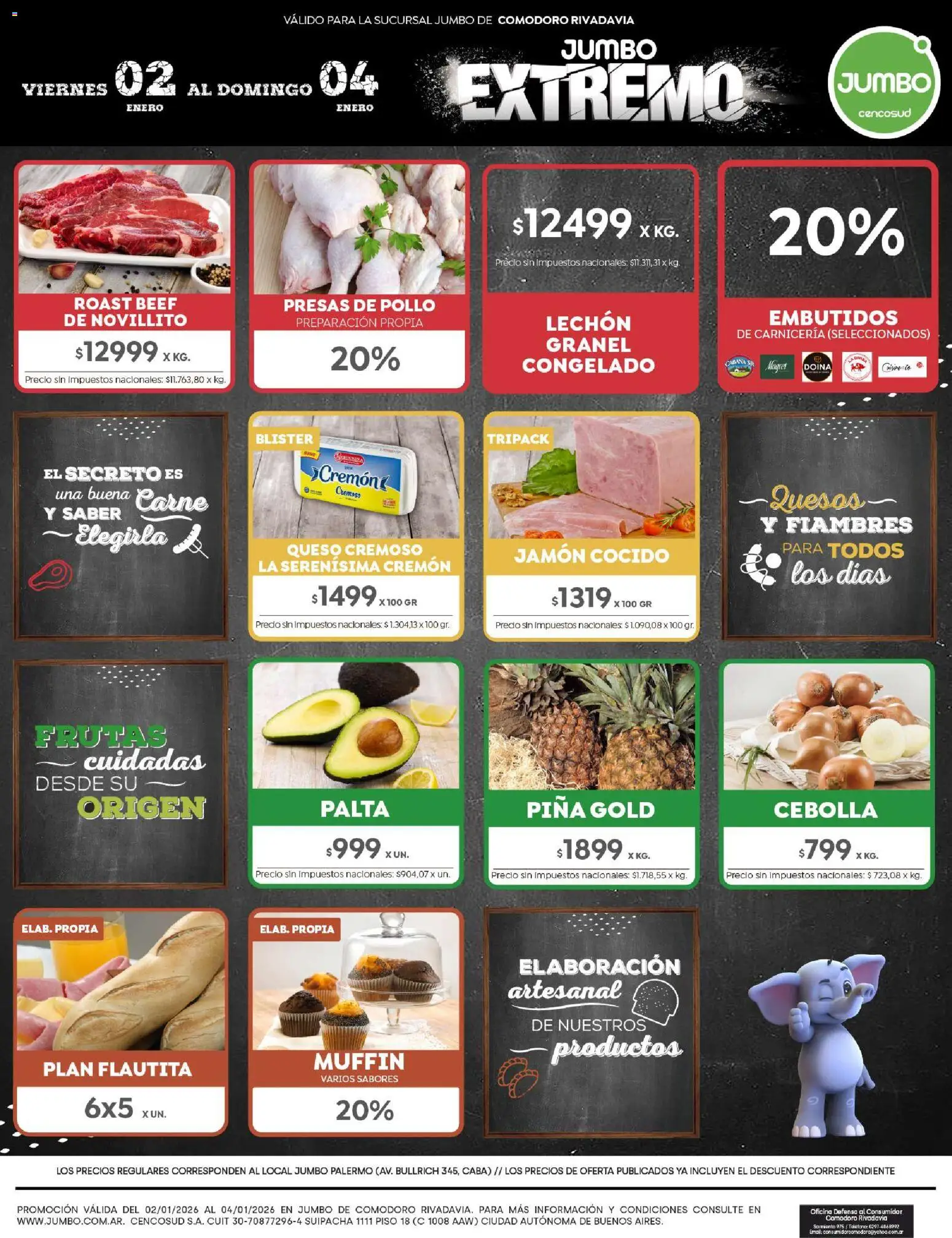 Jumbo - Ofertas | Comodoro │ válido desde el 02.01.2026 | Página: 7 | Productos: Pollo, Cebolla, Queso, Piña