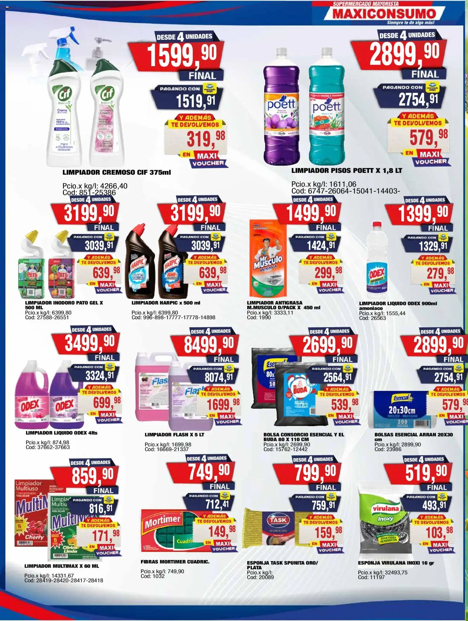 Maxiconsumo ofertas │ válido desde el 23.03.2026 | Página: 24 | Productos: Bolsa, Inodoro, Limón, Esponja