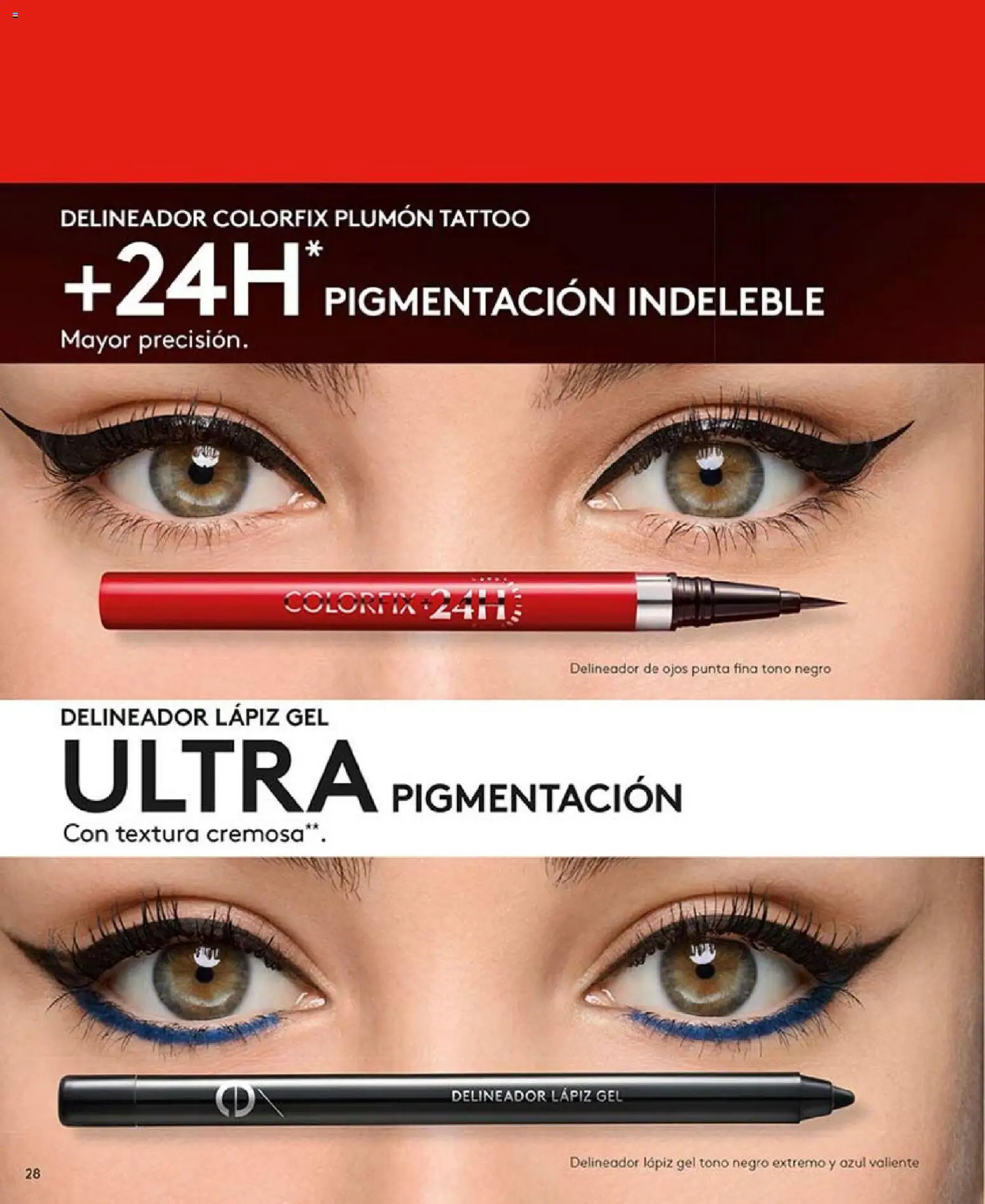 Catálogo Ésika Campaña 4 │ válido desde el 15.02.2026 | Página: 28 | Productos: Delineador de ojos, Delineador, Plumón