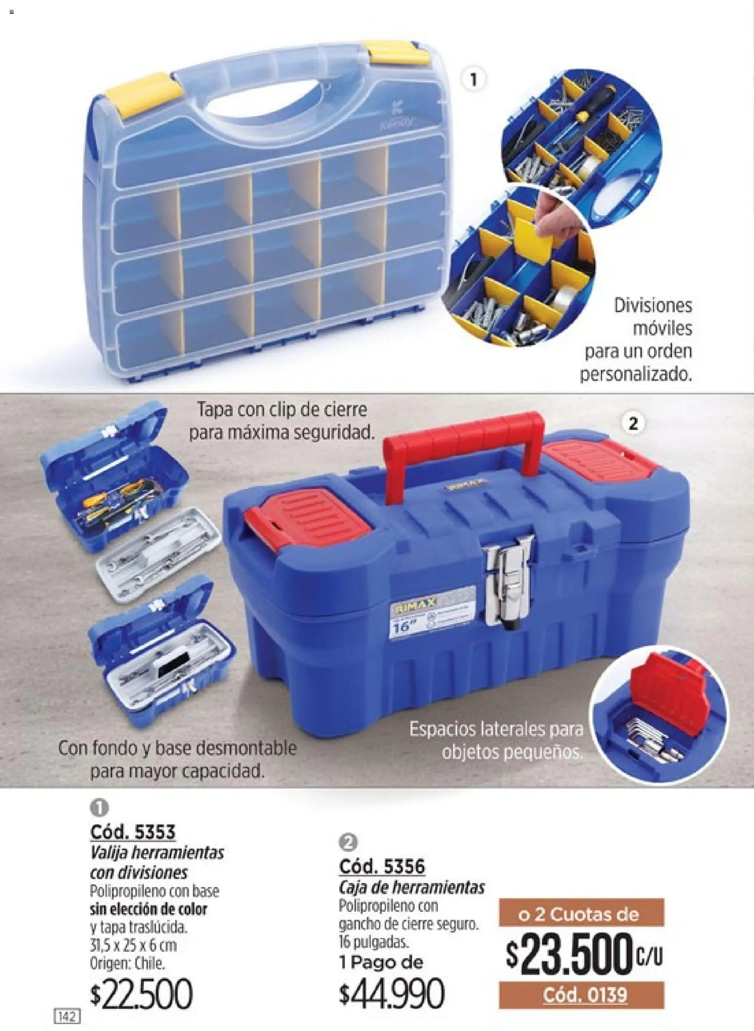 Catálogo Amodil Campaña 5 │ válido desde el 01.03.2026 | Página: 142 | Productos: Caja de herramientas, Valija, Caja