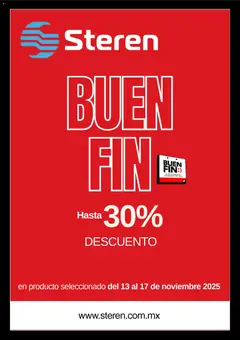Vista previa de Steren Buen Fin, nuevo folleto de la tienda, válido en México a partir del 13.11.2025