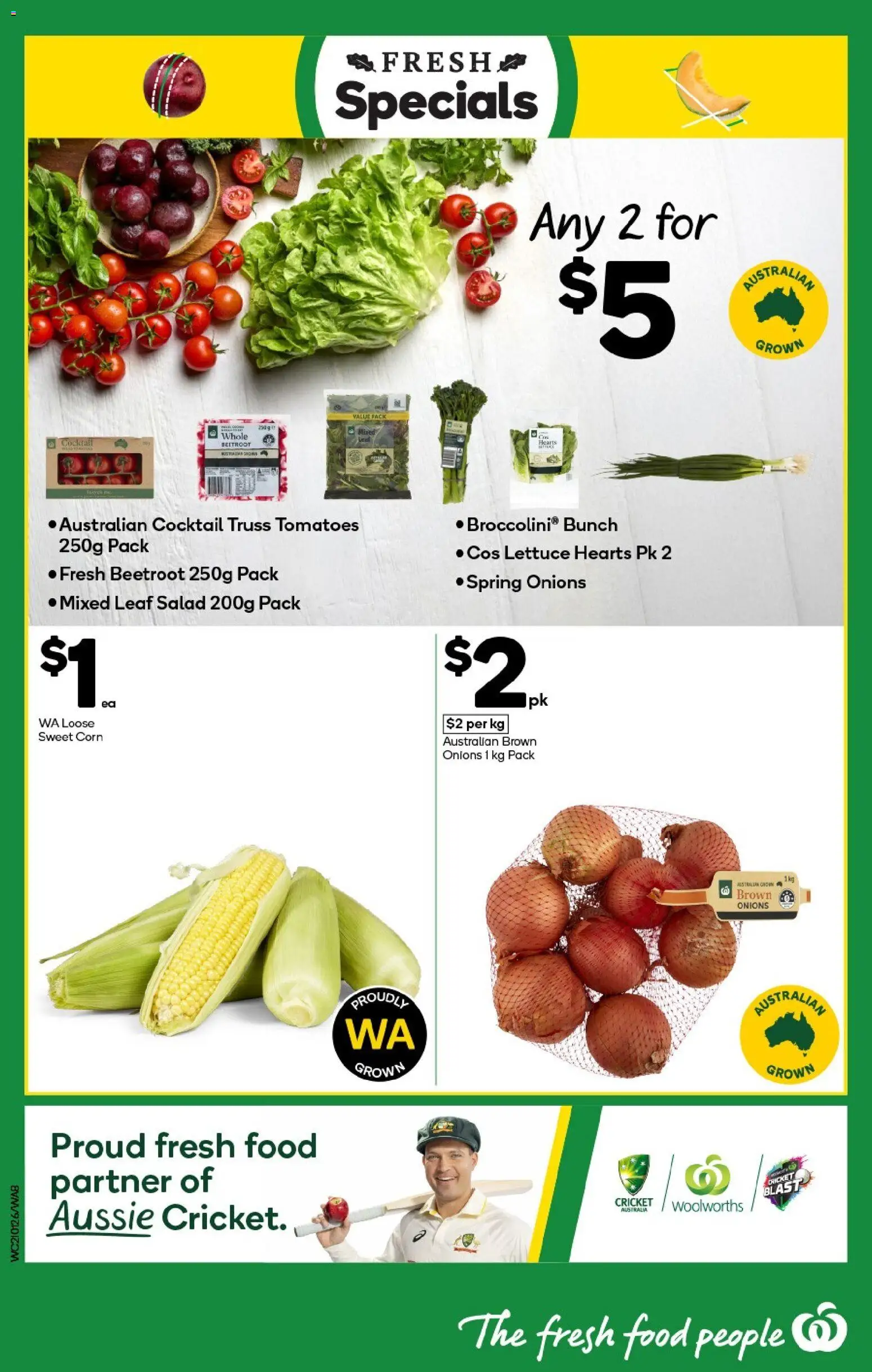 Woolworths catalogue - valid from 21.01.2026 | Page: 8 | Products: Lettuce, Tomatoes, Onions, Beetroot
