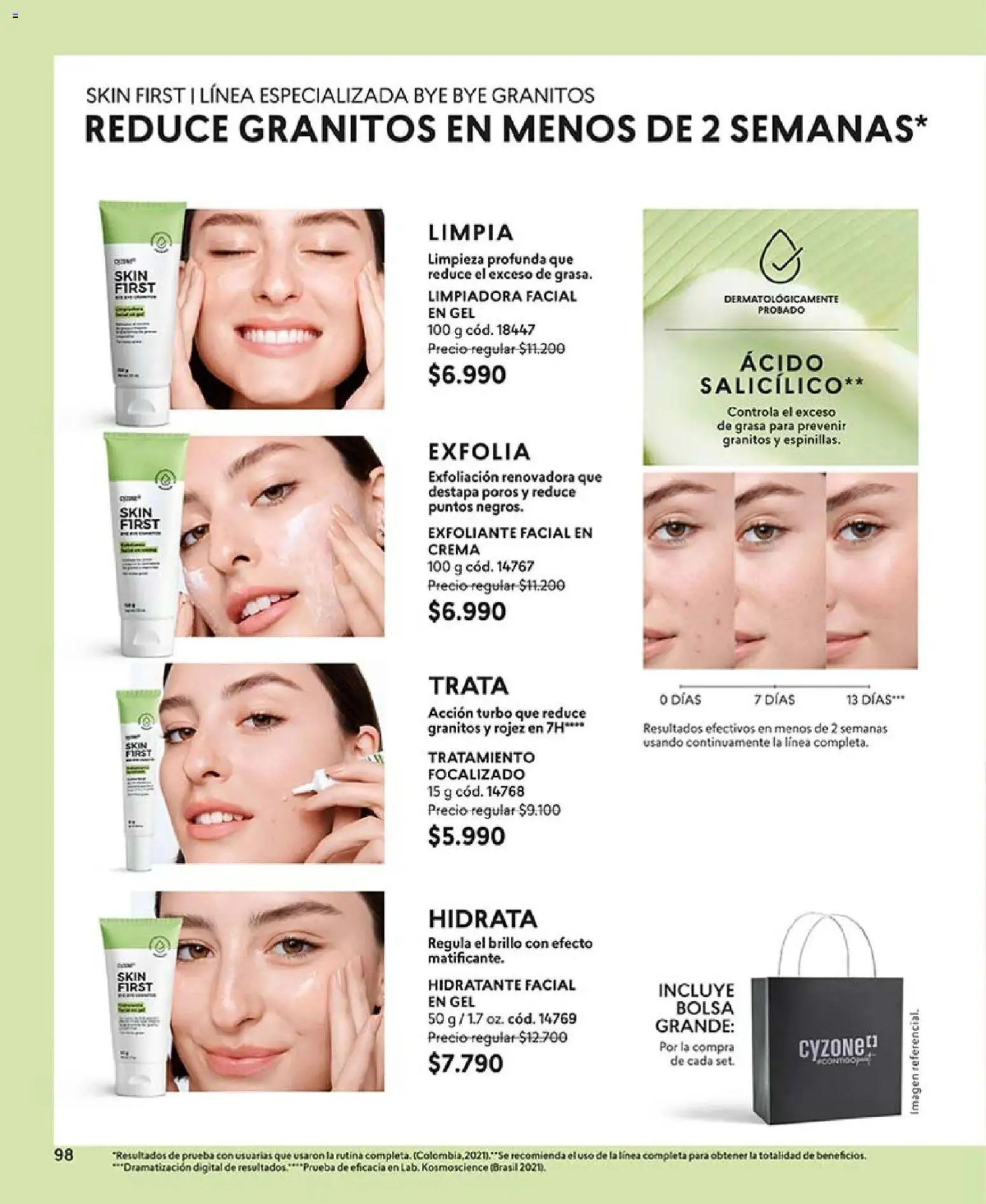 CyZone revista - valida desde el 14.10.2025 | Página: 110 | Productos: Exfoliante facial, Crema, Bolsa, Brillo