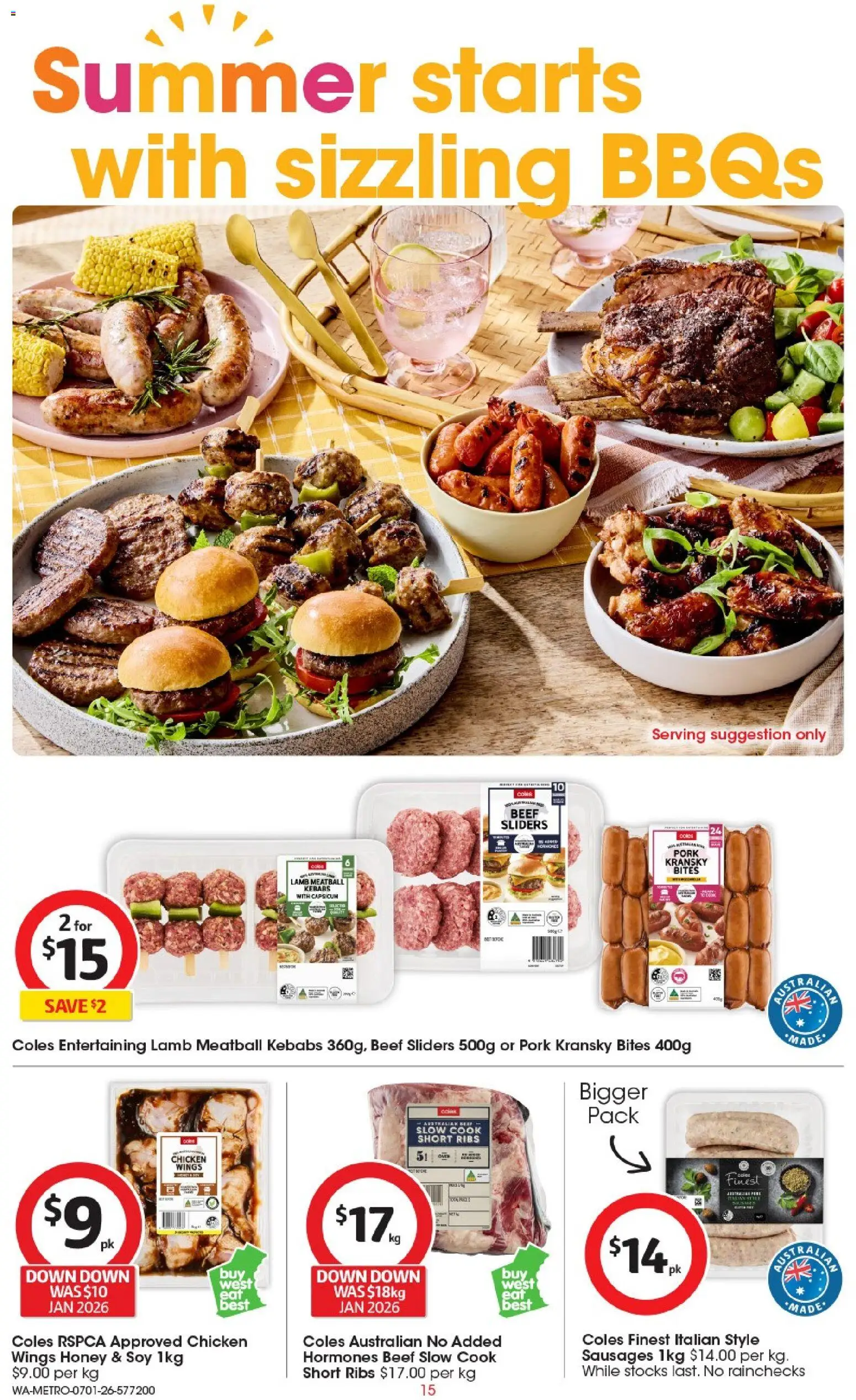 Coles catalogue - valid from 07.01.2026 | Page: 15 | Products: Honey, Chicken, Pork, Beef
