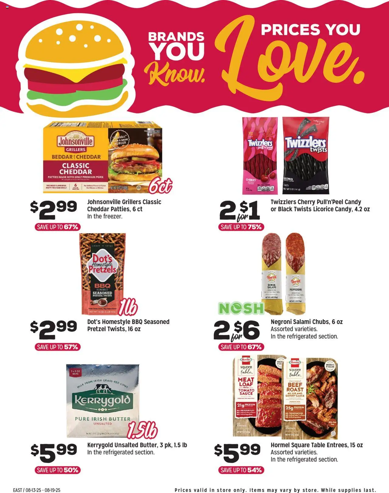 Grocery Outlet Weekly - NJ - valid from 13.08.2025 | Page: 5 | Products: Milk, Butter, Salami, Beef