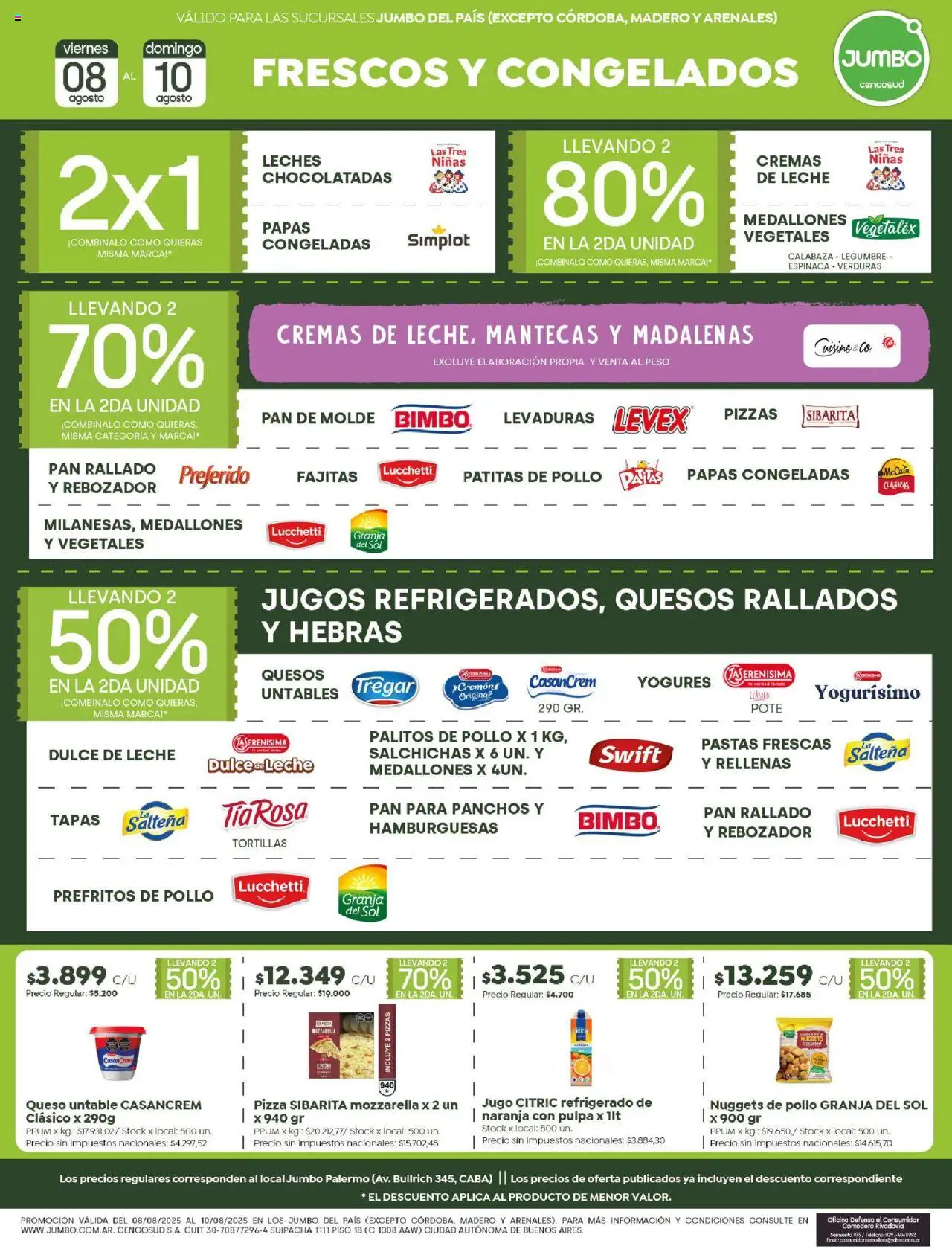Jumbo - Ofertas | Comodoro │ válido desde el 08.08.2025 | Página: 4 | Productos: Molde, Pollo, Jugo, Espinaca