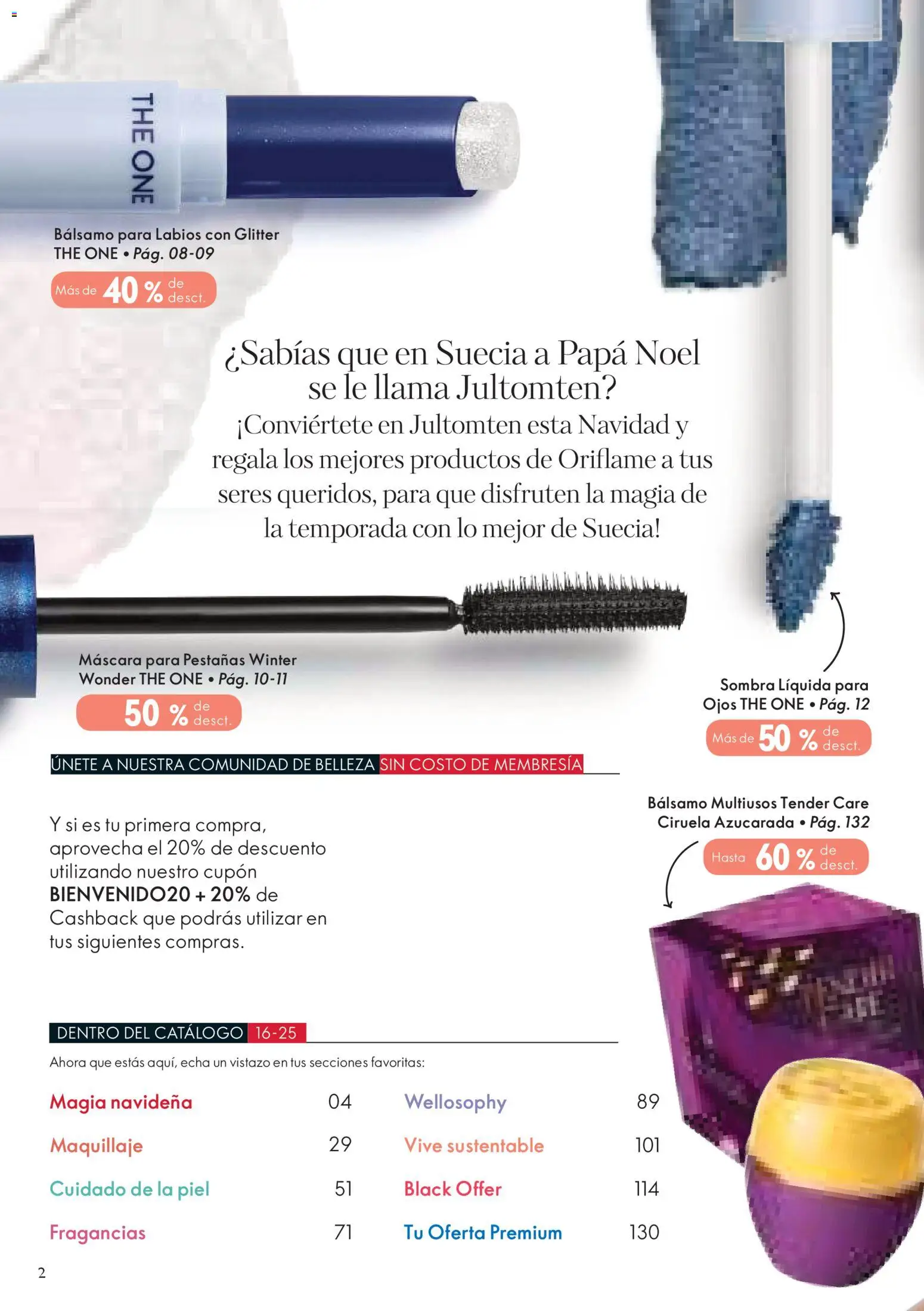 Catálogo Oriflame válido desde 15.11.2025 | Página: 2 | Productos: Máscara, Maquillaje