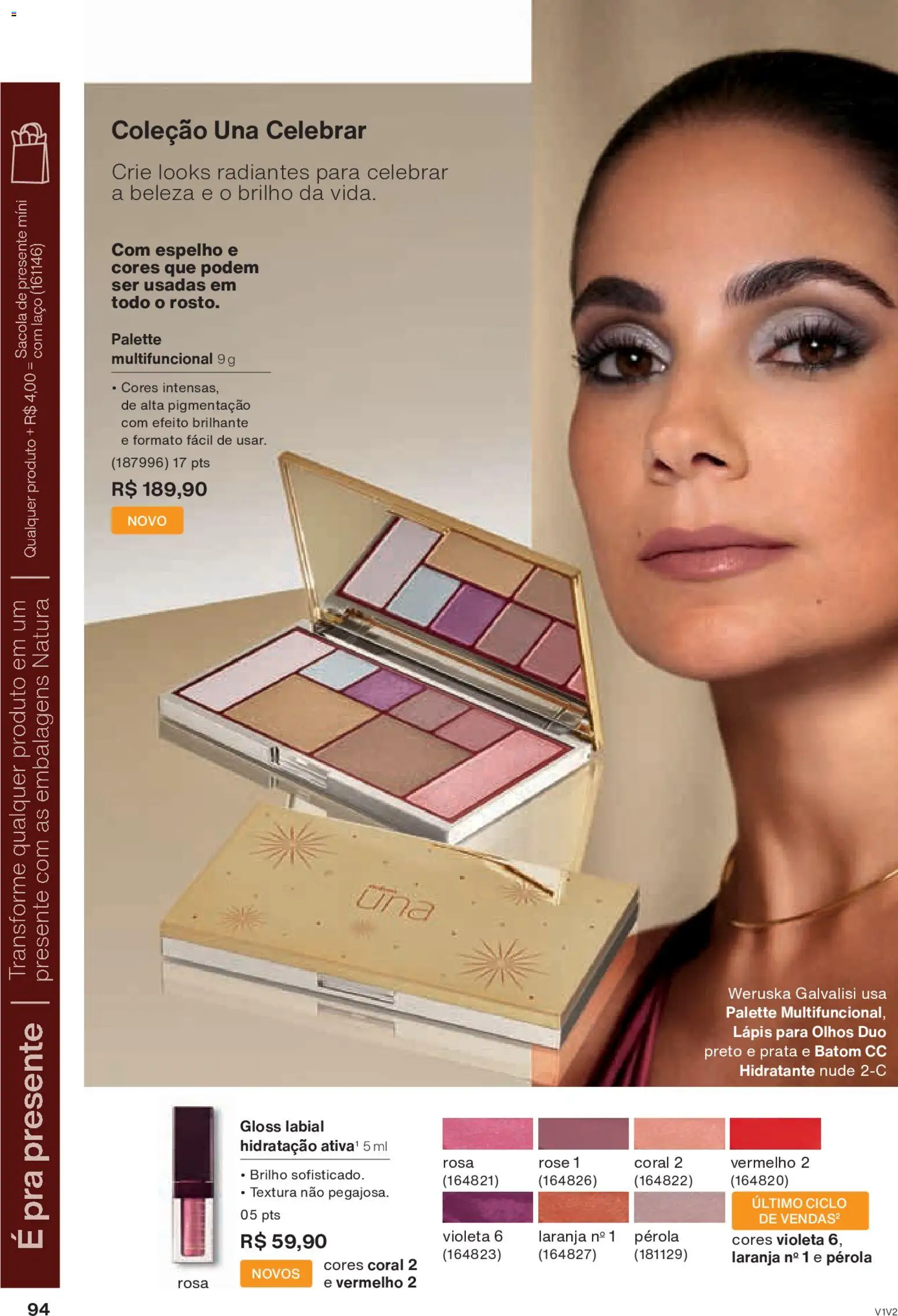 Natura Folheto - válido de 26.11.2025 | Página: 94 | Produtos: Batom, Gloss labial, Multifuncional, Espelho