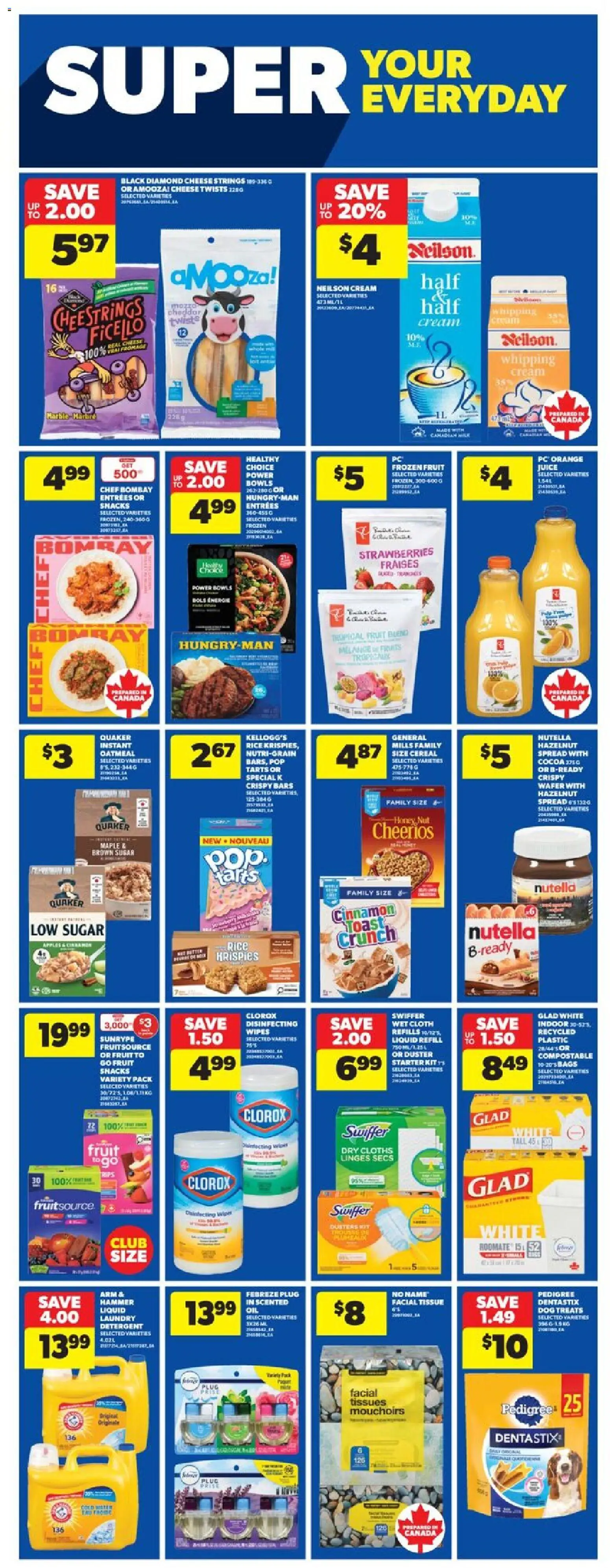Real Canadian Superstore flyer valid from 08.01.2026 | Page: 23 | Products: Strawberries, Cream, PC, Detergent