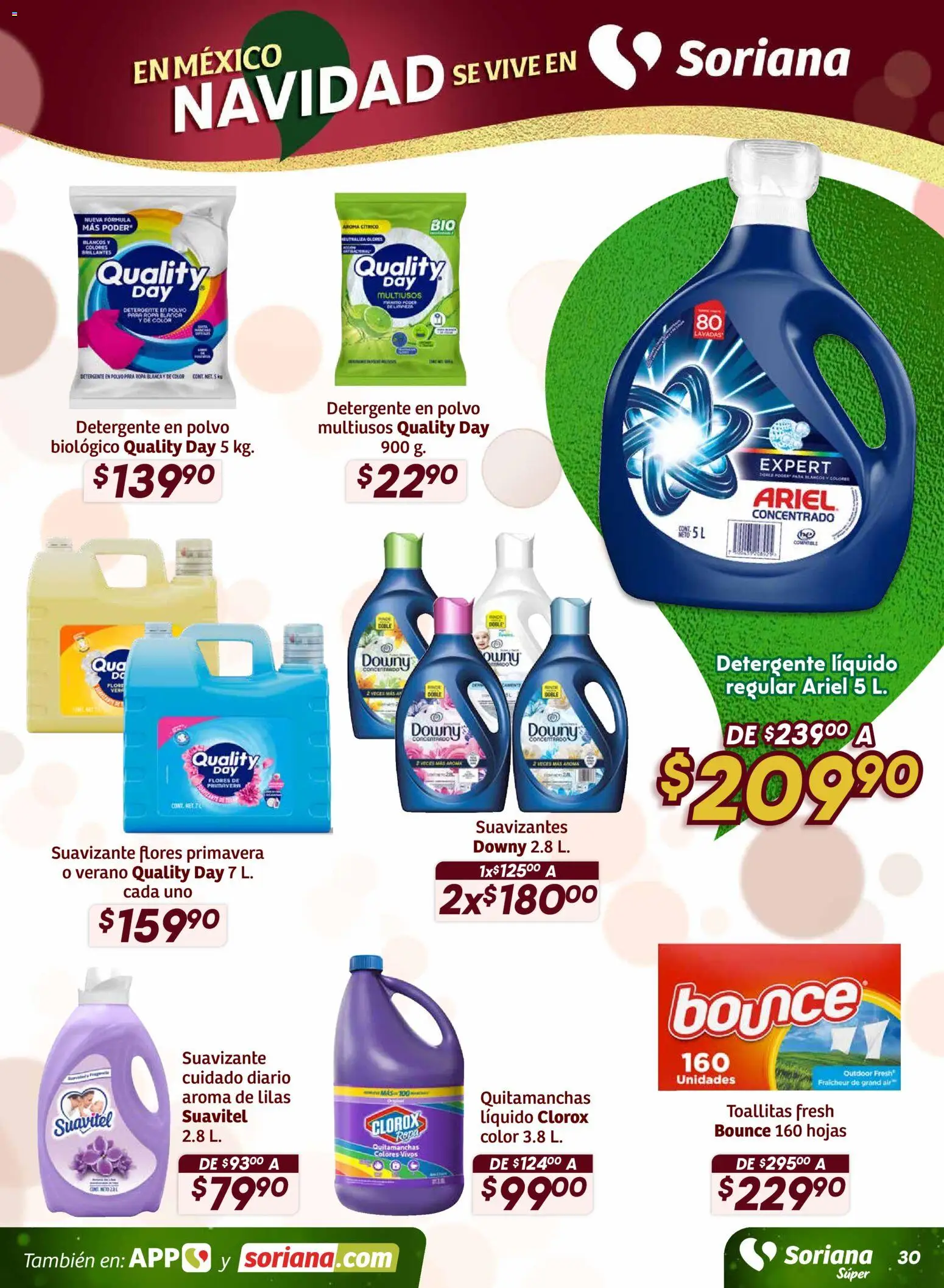 Nuevas ofertas de Soriana válidas en toda la República Mexicana desde el 27.11.2025. ¡Encuentra las mejores ofertas en Soriana - Preciazazaso Súper: Chih, Coah, Dur, NL, SLP, Tamps, Zac! | Página: 31 | Productos: Detergente, Suavizante, Ropa, Polvo
